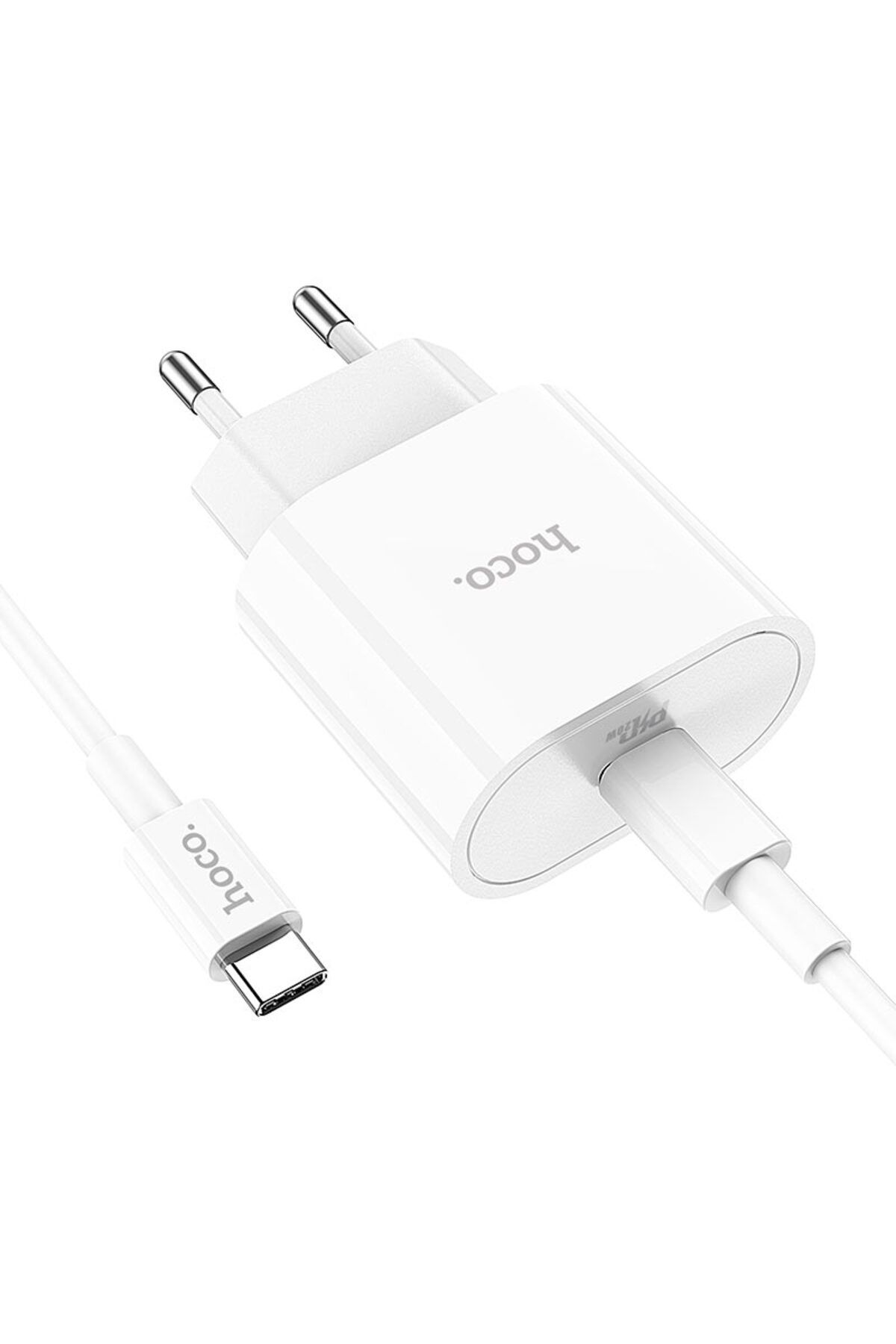 REDz Accessories-Set încărcător pentru iPhone 15/16 și Android, adaptor Hoco C94a, cablu tip C, 1 m, PD20w, alb 5