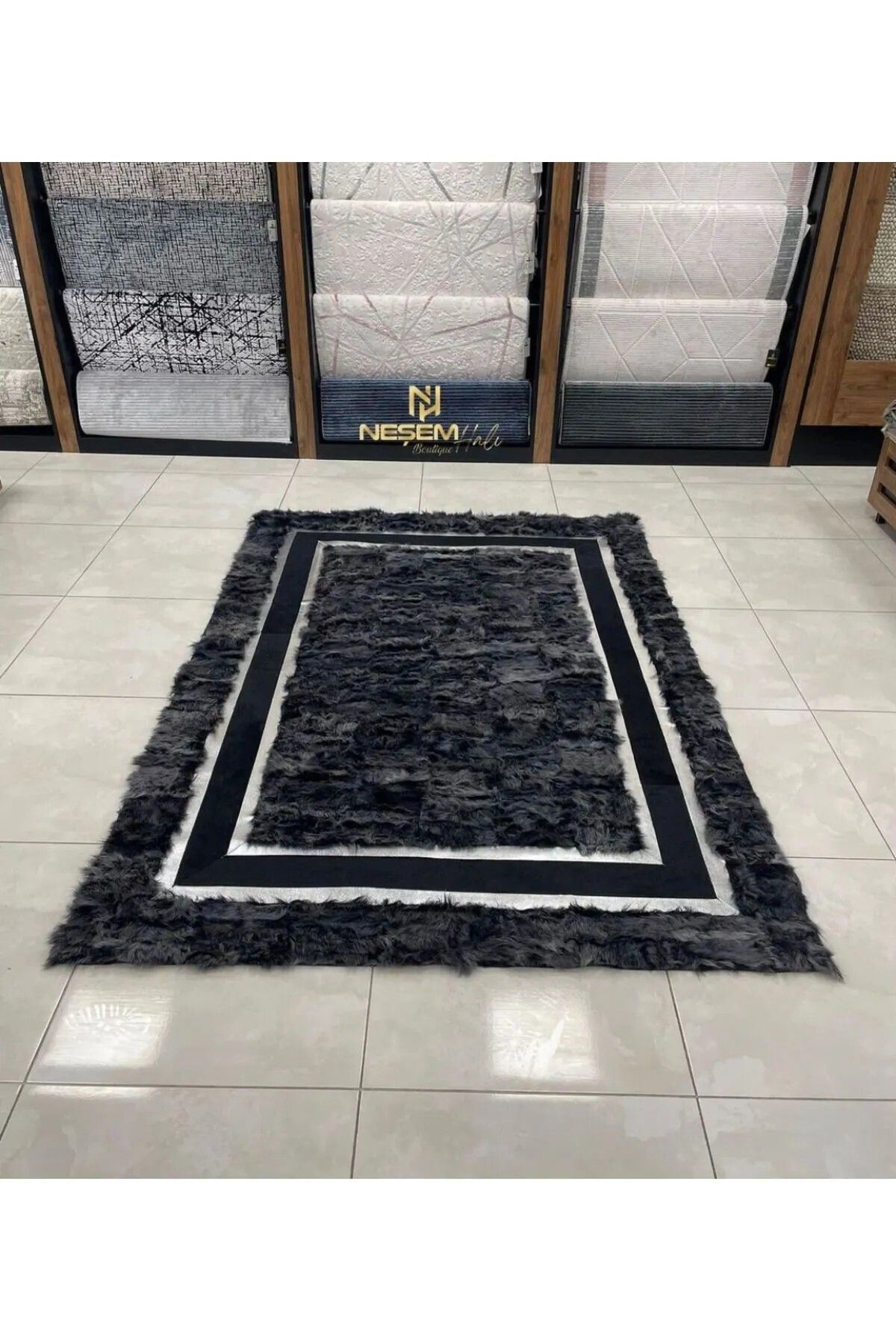 Neşem Halı Boutique Özel Tasarım Toscana Kürk Deri Halı.