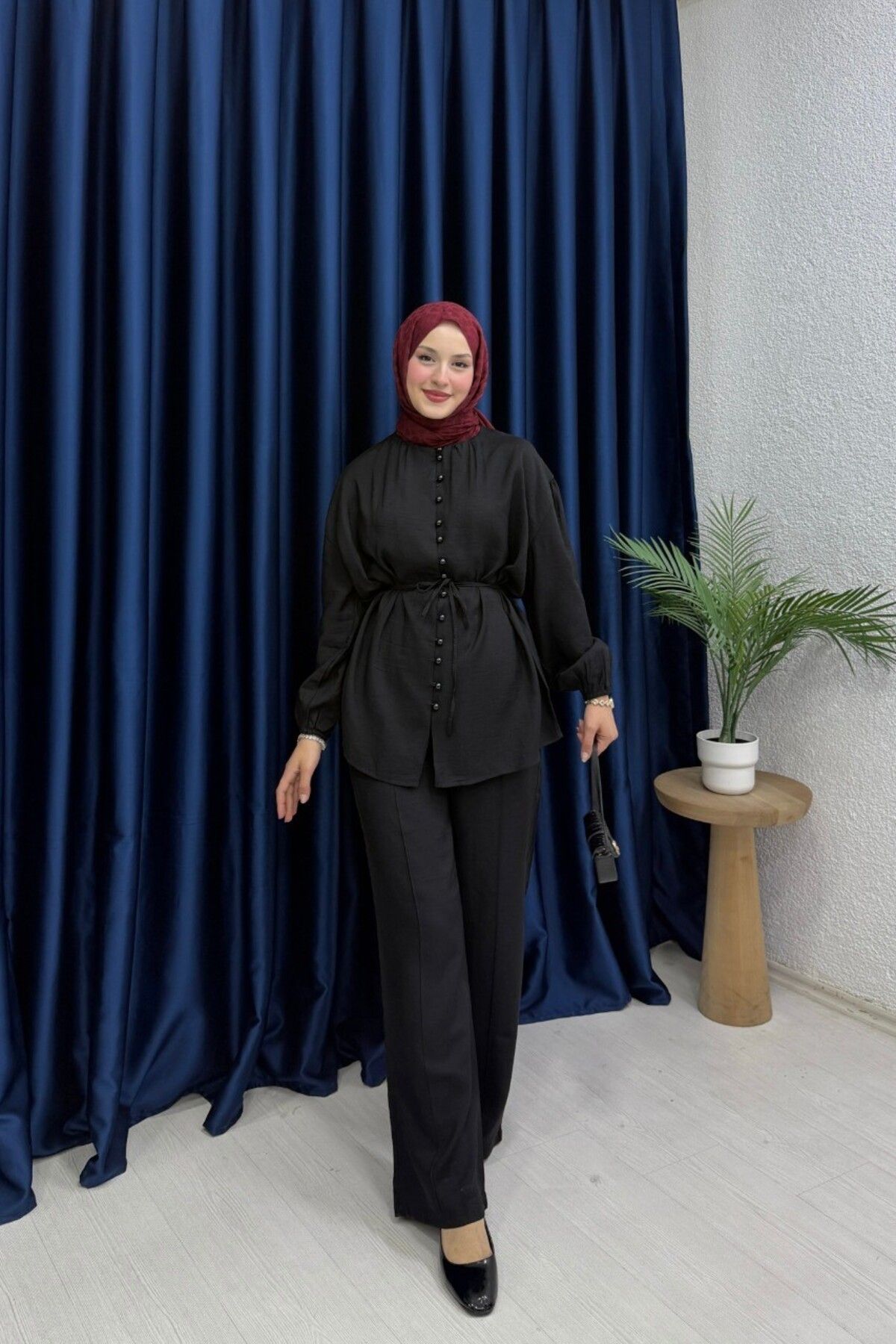 lurex moda Premium Düğmeli Takım