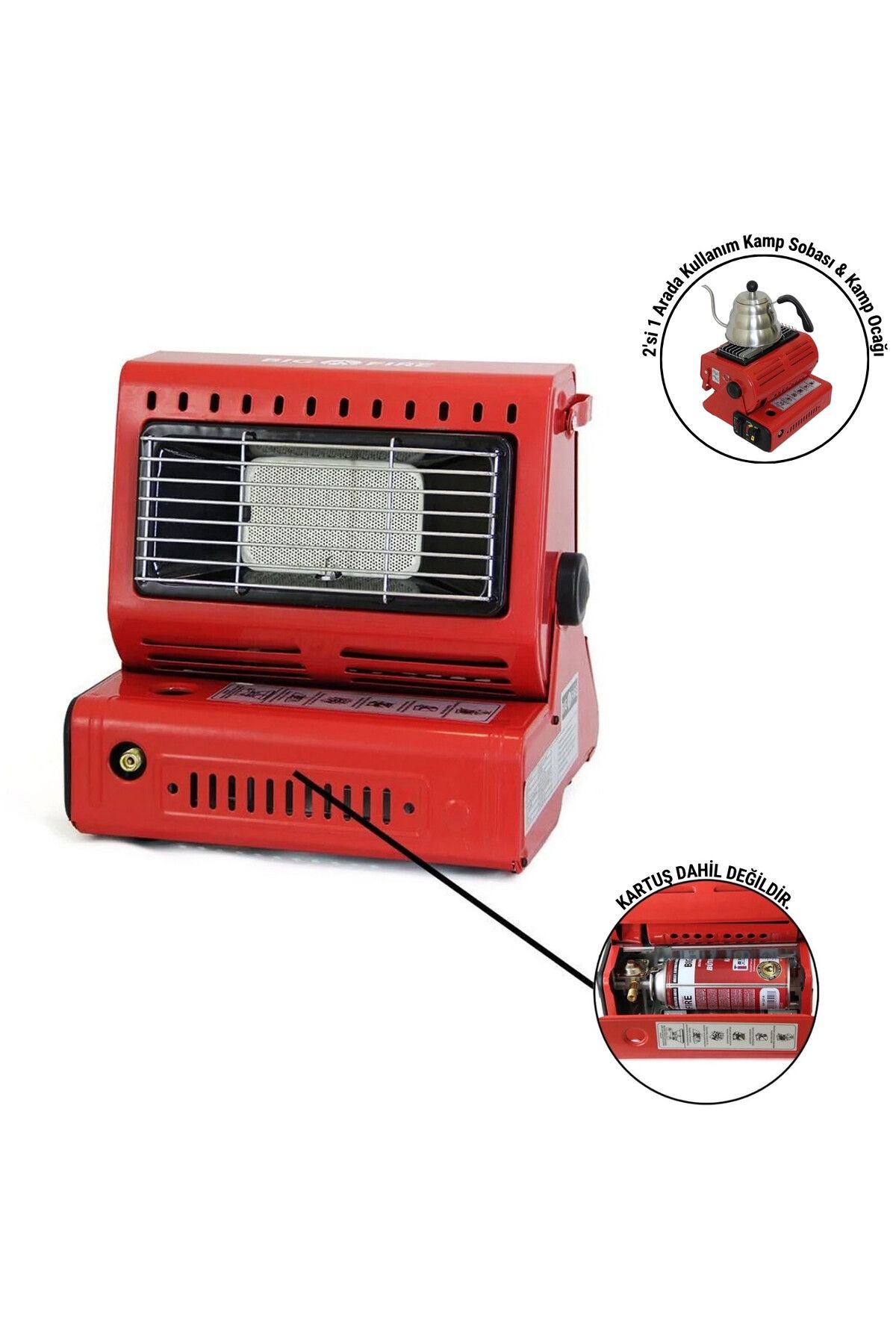 El Biz Portatif Kamp Sobası - Madfox Big Fire Maxi - Kırmızı - 547262