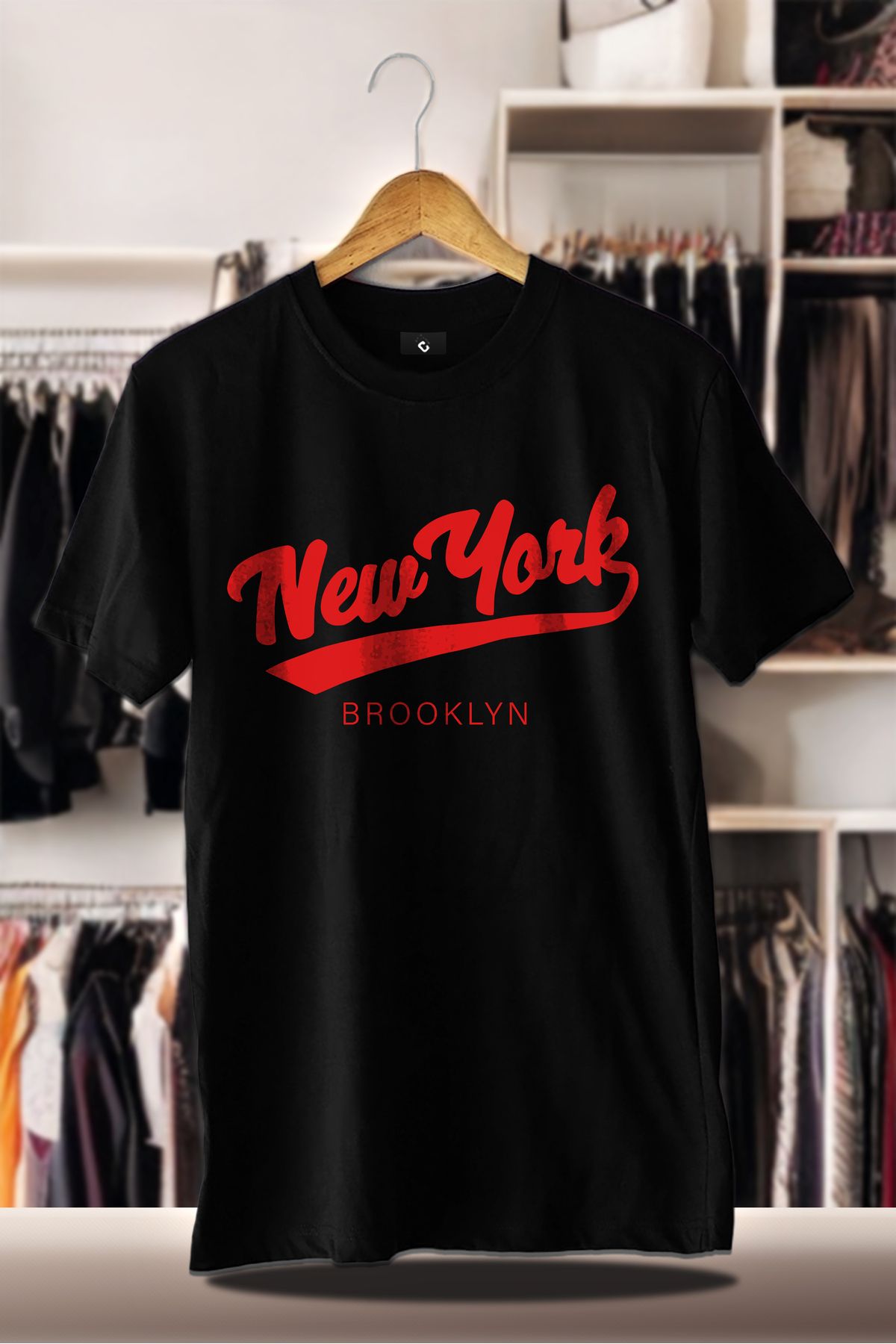 C&C OKULCUNUZ Pamuklu Oversize Baskılı 3 İplik Şardonlu Siyah T-Shirt | New York Şehir Baskı
