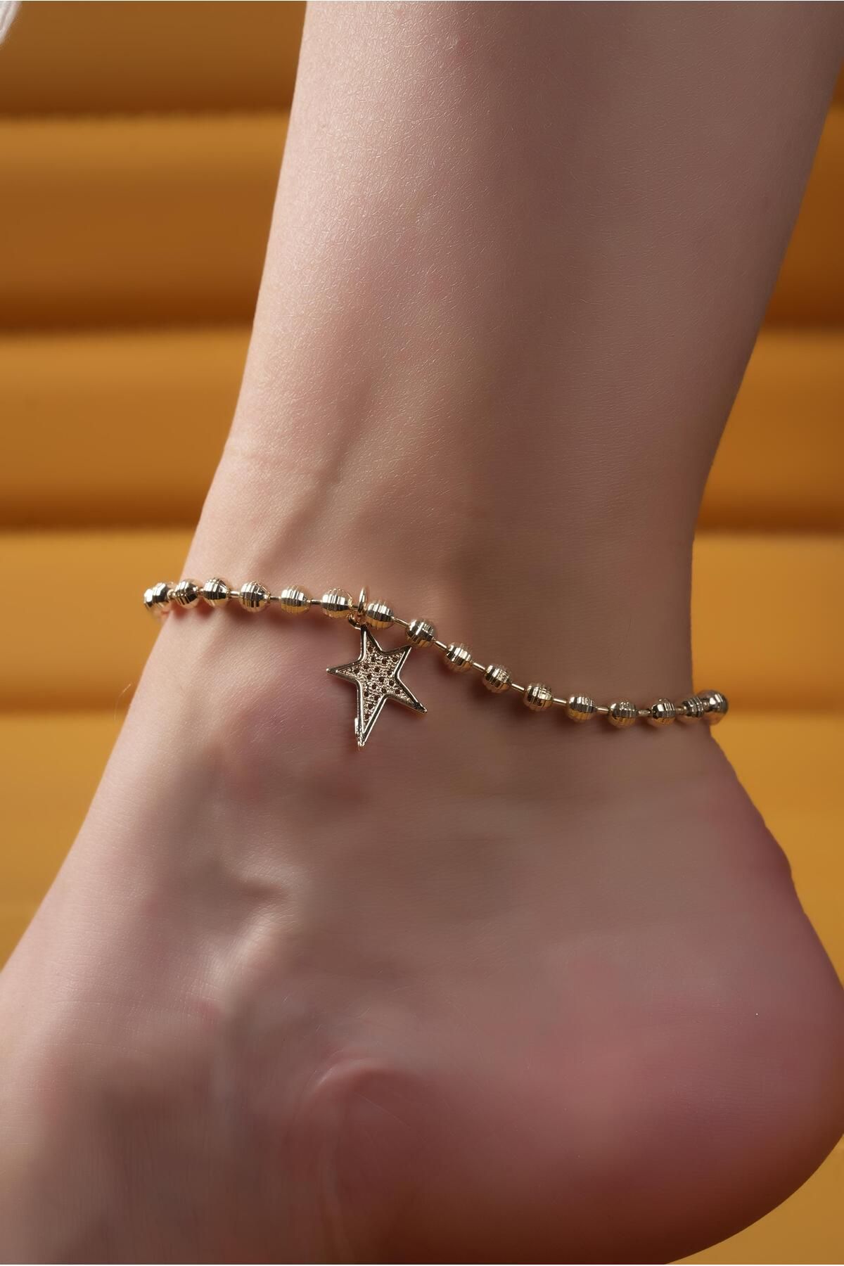 Çlk Accessories Premium Taşlı Yıldız Dorika Halhal 4189