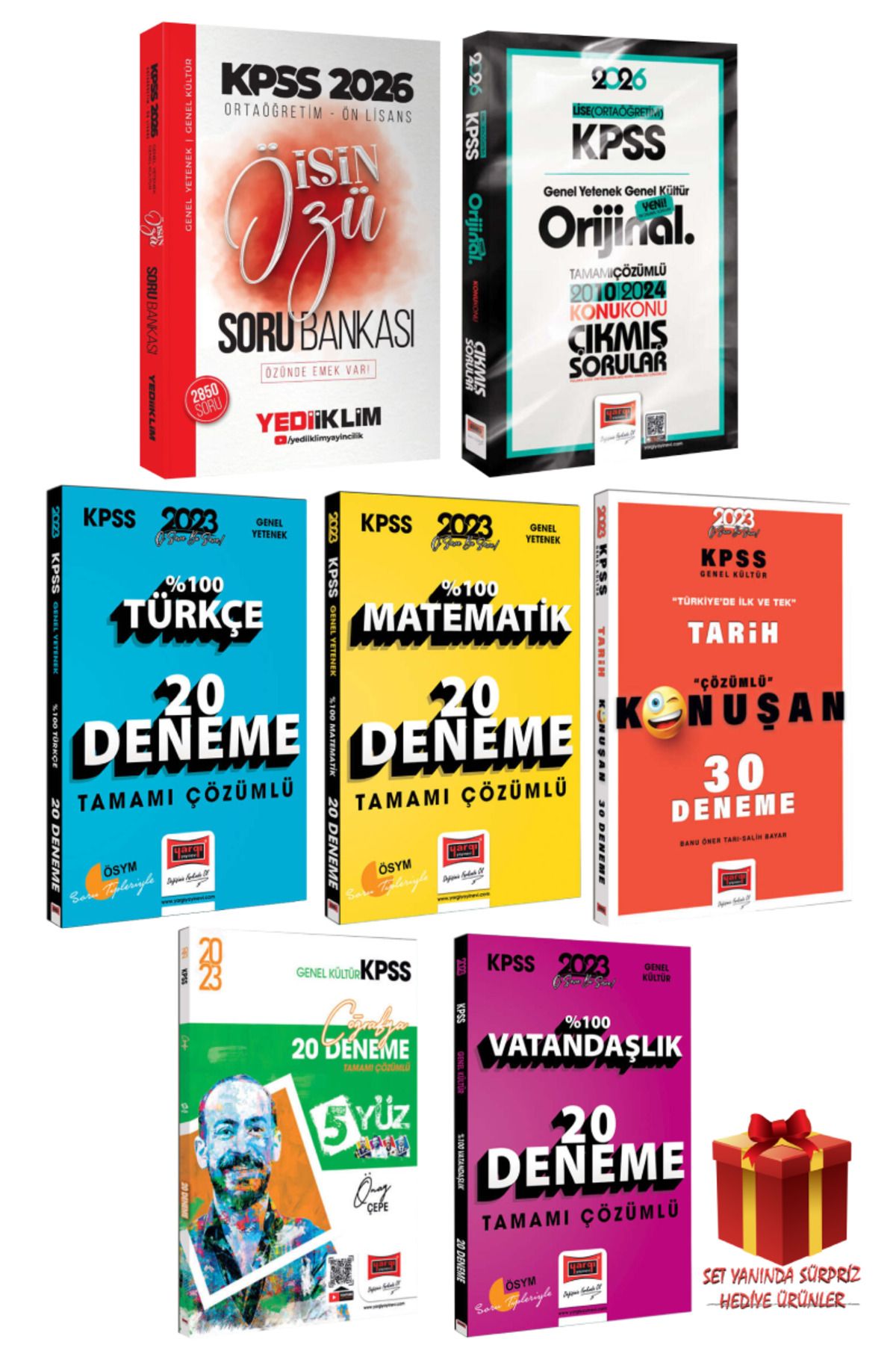 Yediiklim Yayınları 2026 KPSS Ortaöğretim-Ön Lisans İşin Özü Konu Anlatımı+Lise Ortaöğretim Çıkmış Sorular+ Deneme Seti