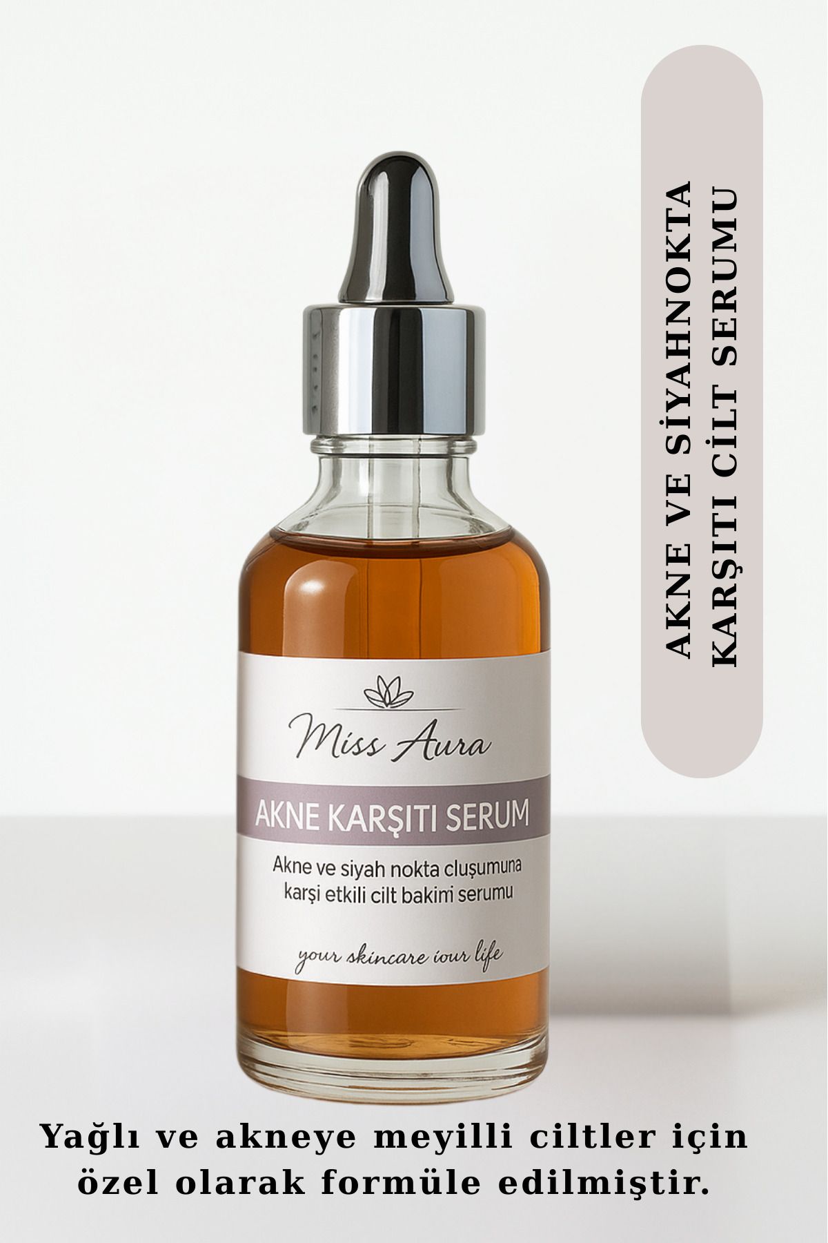 Miss Aura Karşıtı Serum - Yağlı ve Sivilceye Eğilimli Ciltler İçin (50 ml)