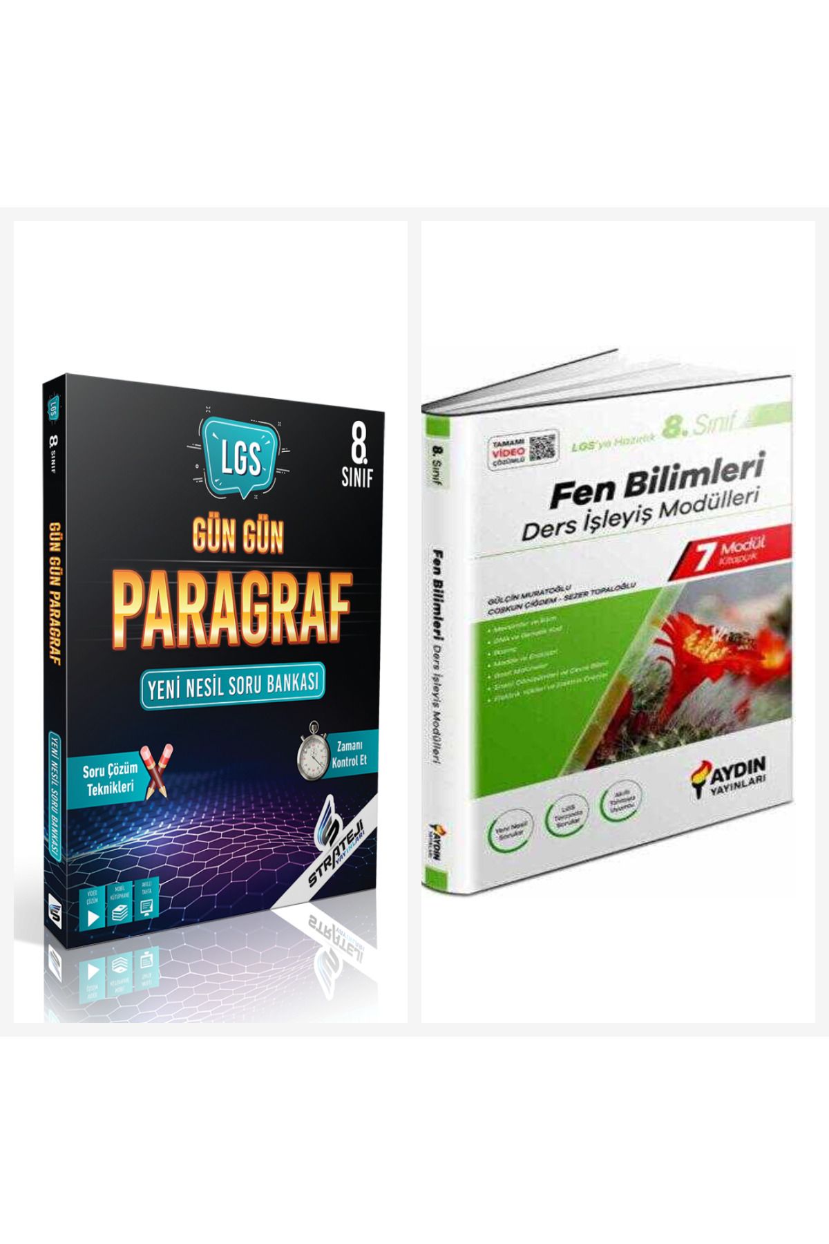 Strateji Yayınları Strateji Yayınları Lgs 8. Sınıf Gün Gün Paragraf Soru Bankası & Aydın 8. Sınıf Fen Bilimleri Ders İş