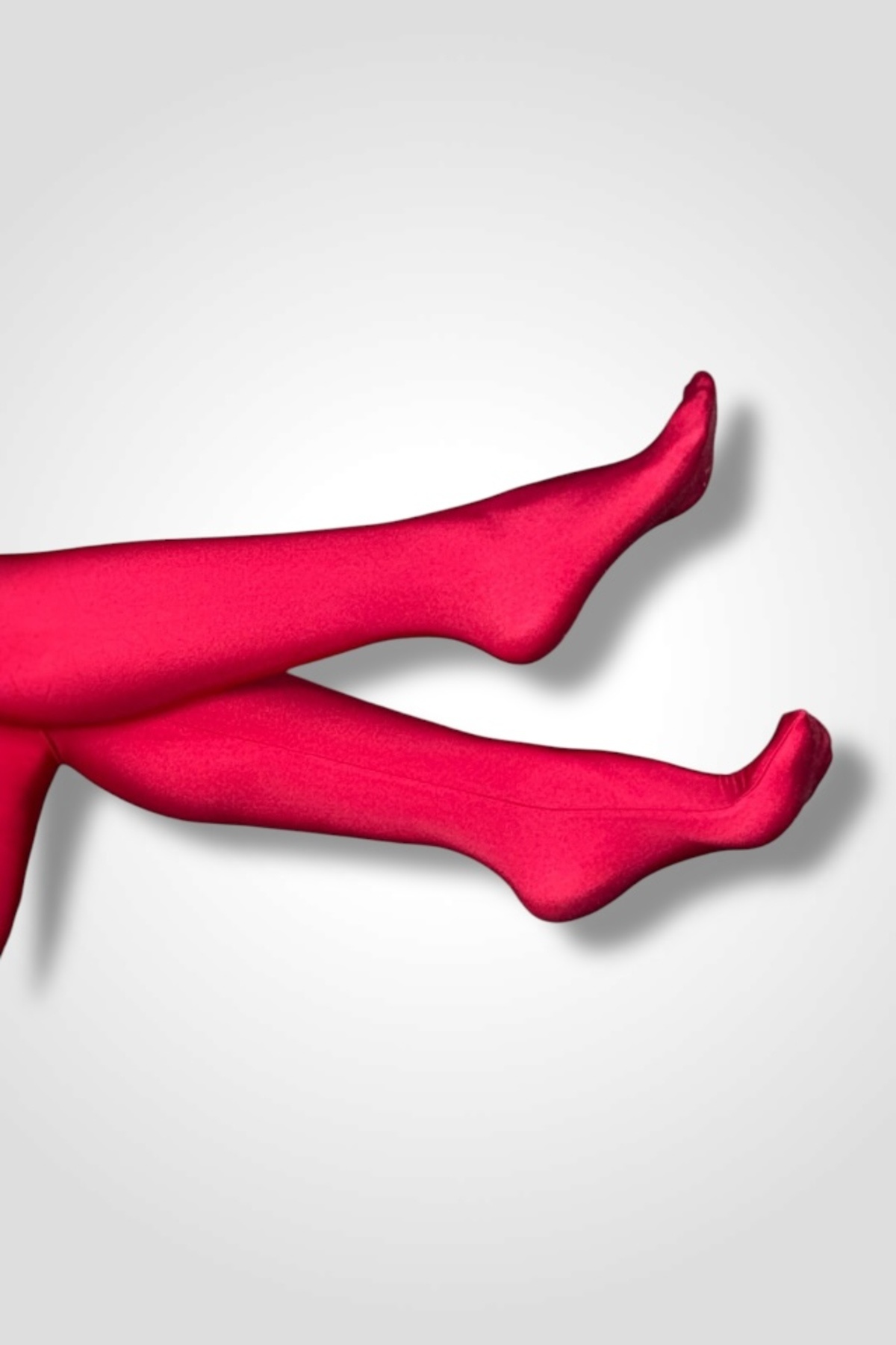 BOMBFIT-Premium Red Shiny Tights - High Waist - High Elasticity, Zero See-Through 2