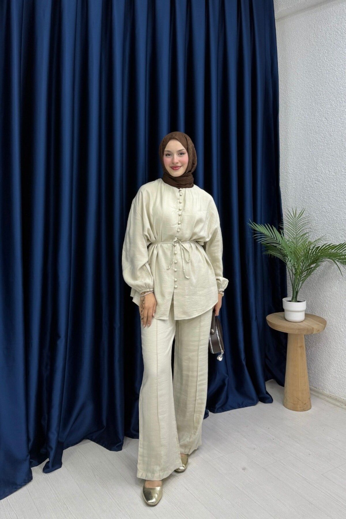lurex moda Premium Düğmel Takım