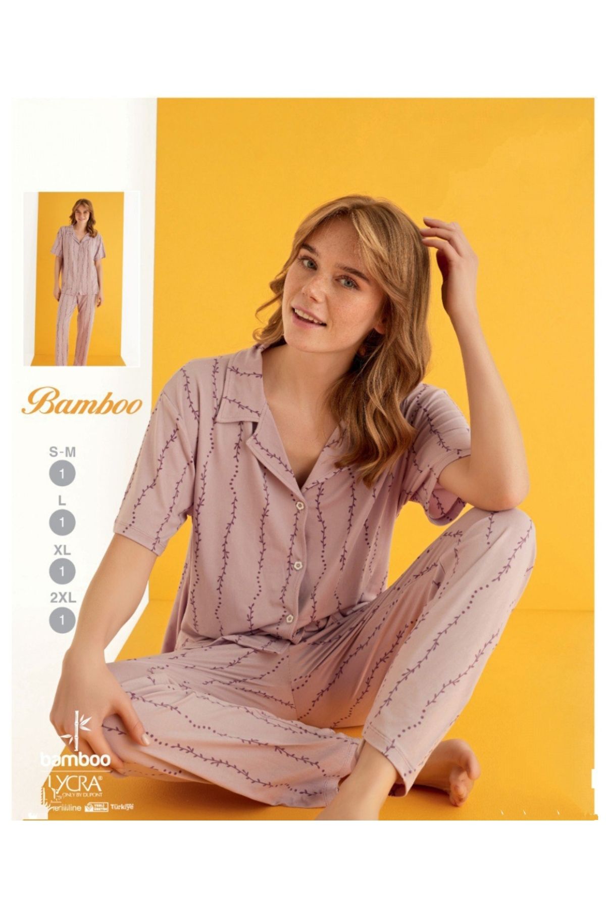 LUCKY MARS Pembe Pijama Takımı