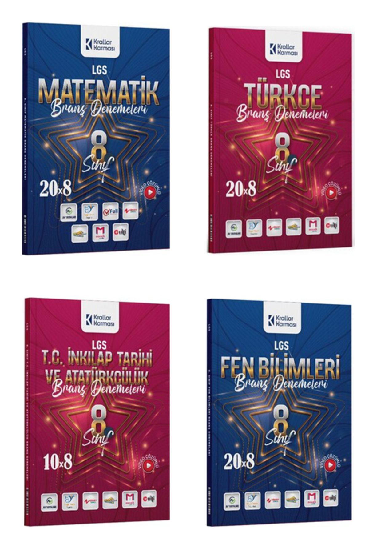 Yeni Müfredat Yayınları 2025 Krallar Karması LGS Matematik Türkçe Fen ve İnkilap Deneme Seti