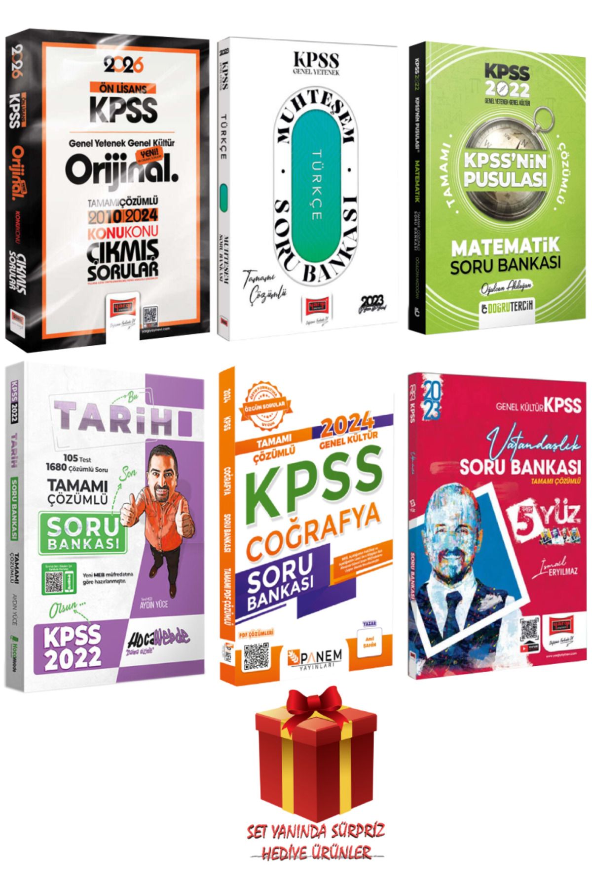 Yargı Yayınları 2026 KPSS Ön Lisans Çıkmış Sorular 2010-2024+Türkçe Matematik Tarih Coğrafya Vatandaşlık Soru Banka