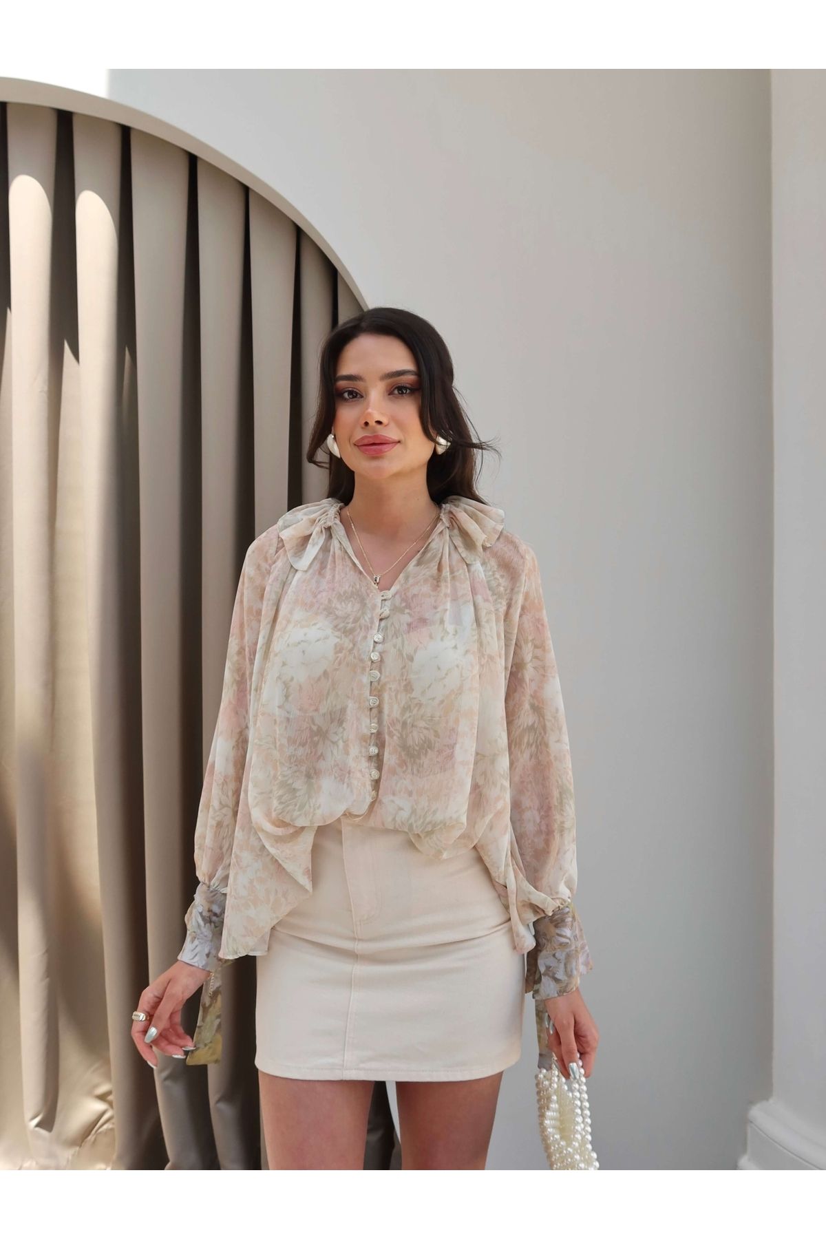 ESRAHELVACI Vintage Desen Tasarım Gömlek