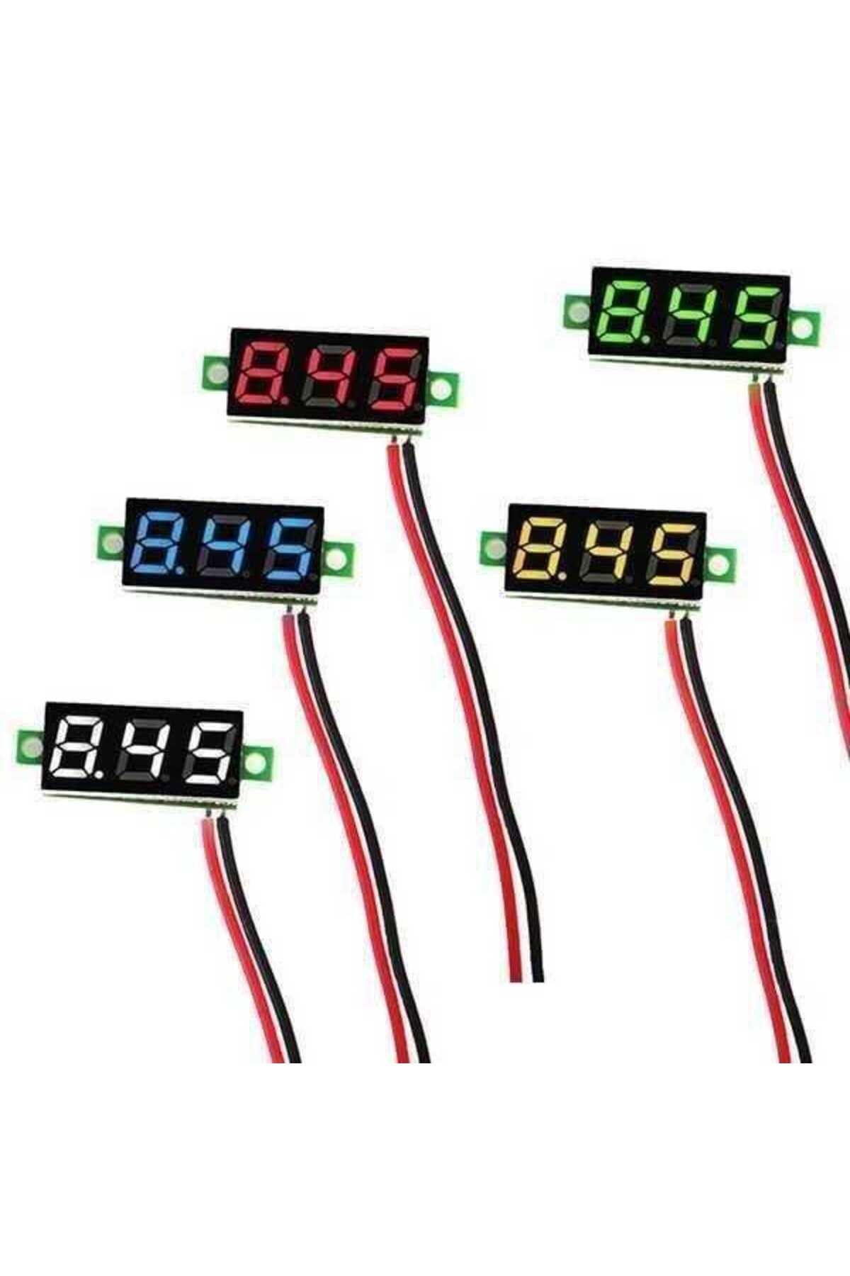 Motorobit Mini Voltaj Göstergesi Sarı 3V - 30V Voltmetre