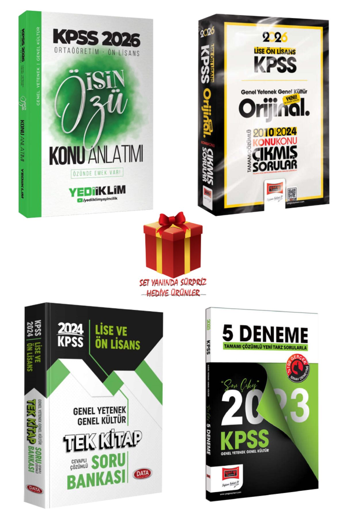 Yediiklim Yayınları 2026 KPSS İşin Özü Konu Anlatımı+Yargı Orijinal 2010-2024 Konu Konu Çıkmış Sorular+Soru Banka+Deneme