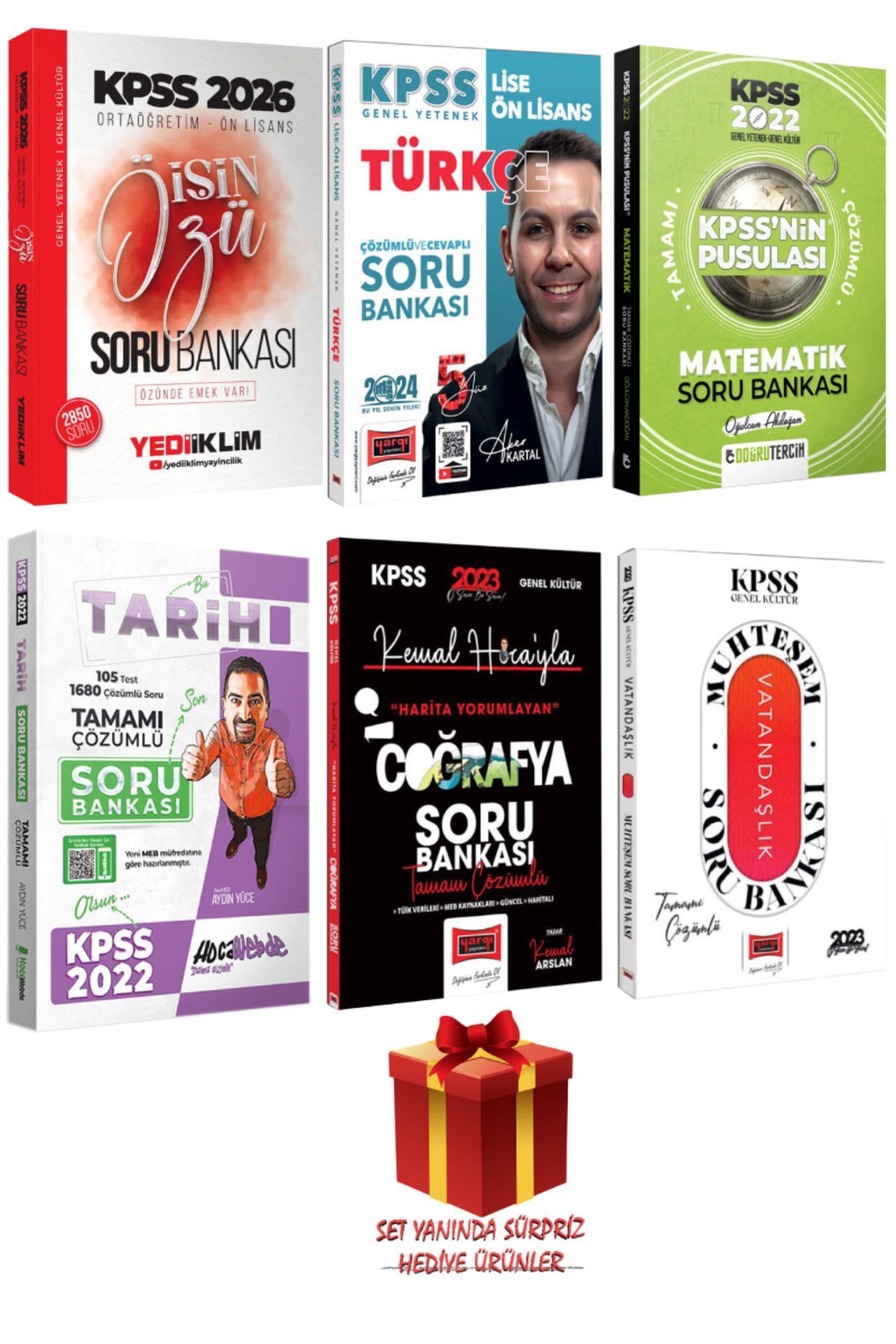 Yediiklim Yayınları 2026 KPSS Ortaöğretim-Ön Lisans İşin Özü Soru Bankası+Türkçe Matematik Tarih Coğrafya Vatandaşlık SB