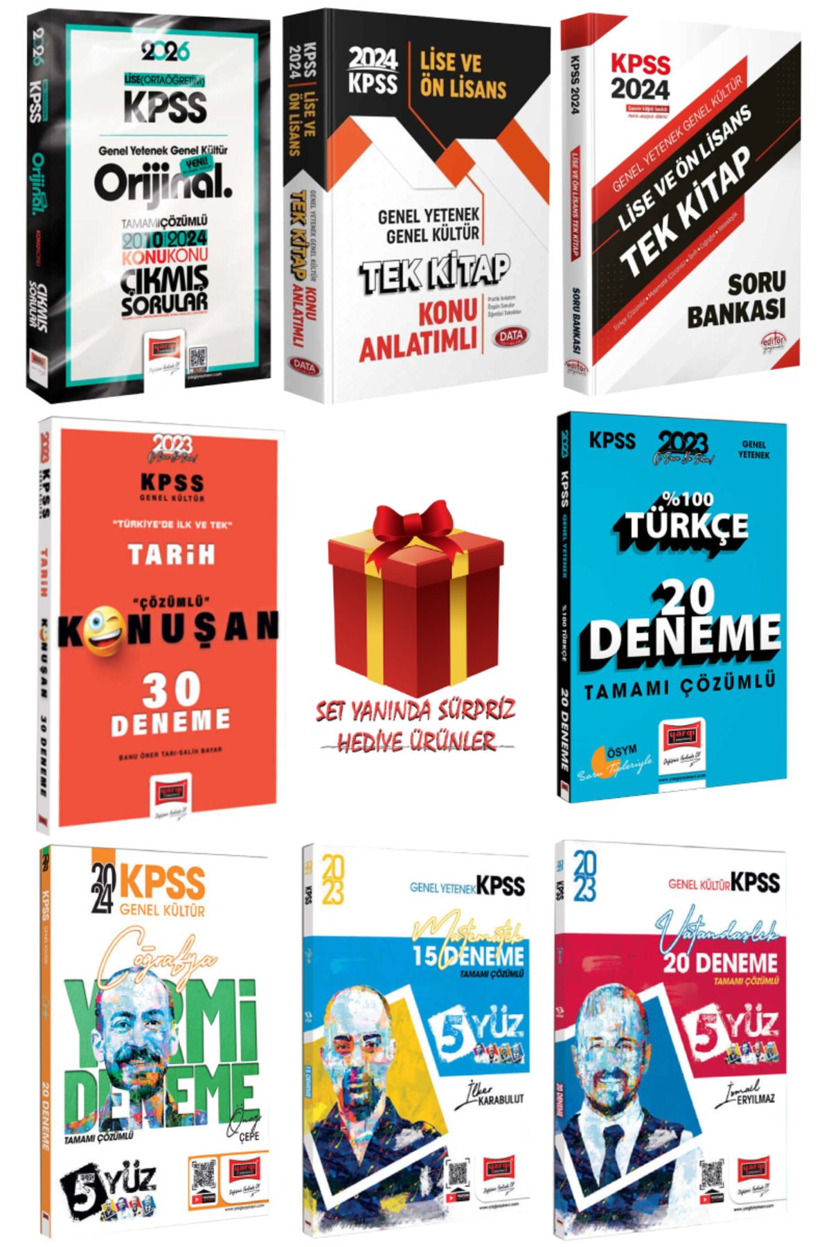 Yargı Yayınları 2026 KPSS Lise Orijinal 2010-2024 Konu Konu Çıkmış Sorular+ Tek Kitap Konu+ Soru Bankası+ Deneme