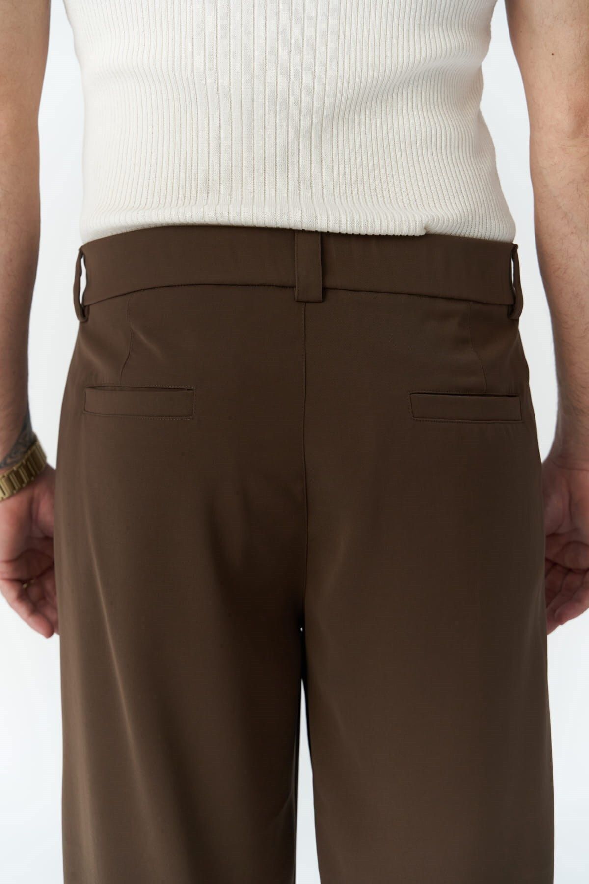 MAİ COLLECTİON-Ανδρικό παντελόνι Wells Dark Khaki 6