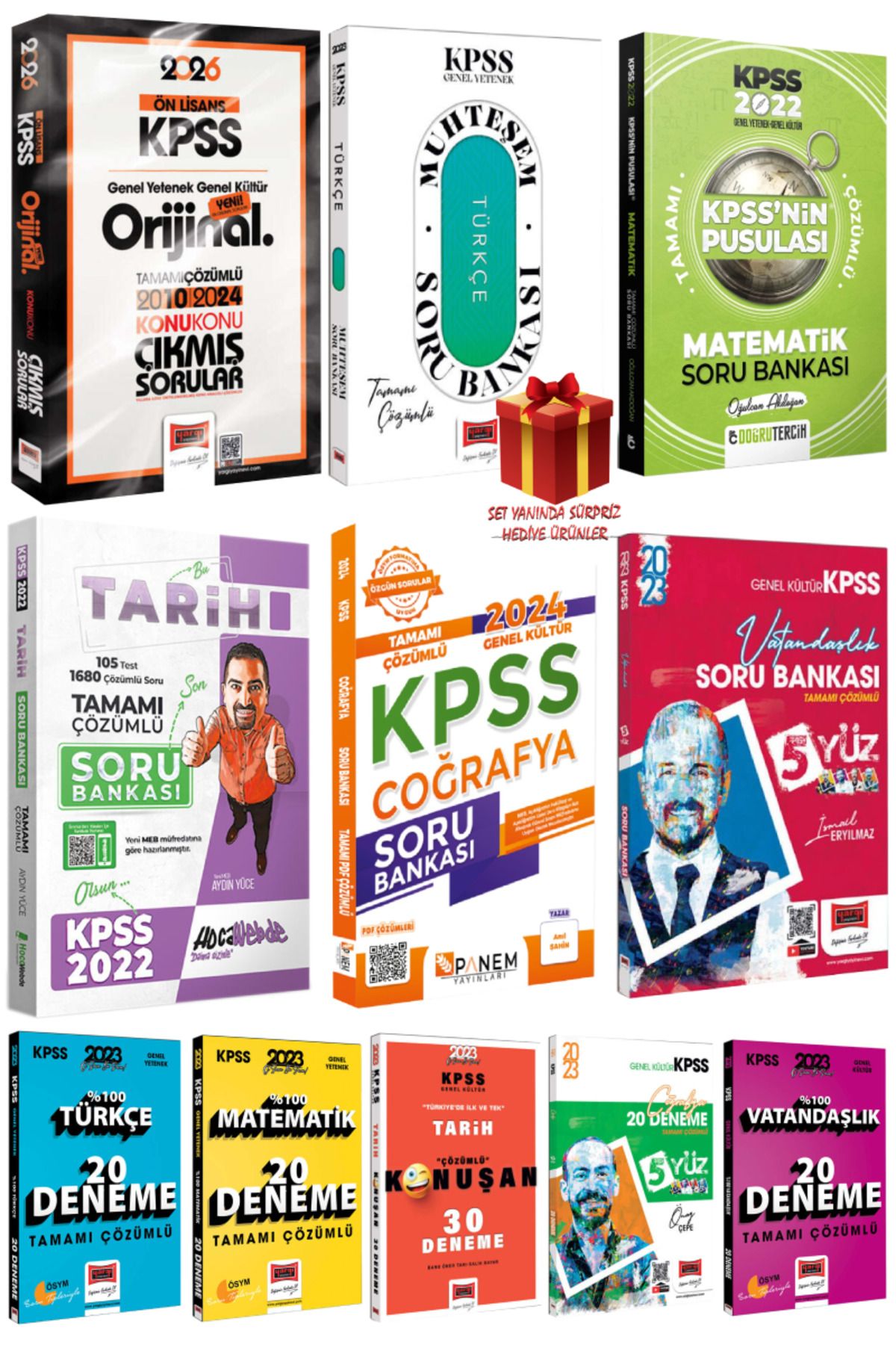 Yargı Yayınları 2026 KPSS Ön Lisans Çıkmış Sorular 2010-2024+Türkçe Matematik Tarih Coğrafya Vatandaşlık SB+Deneme