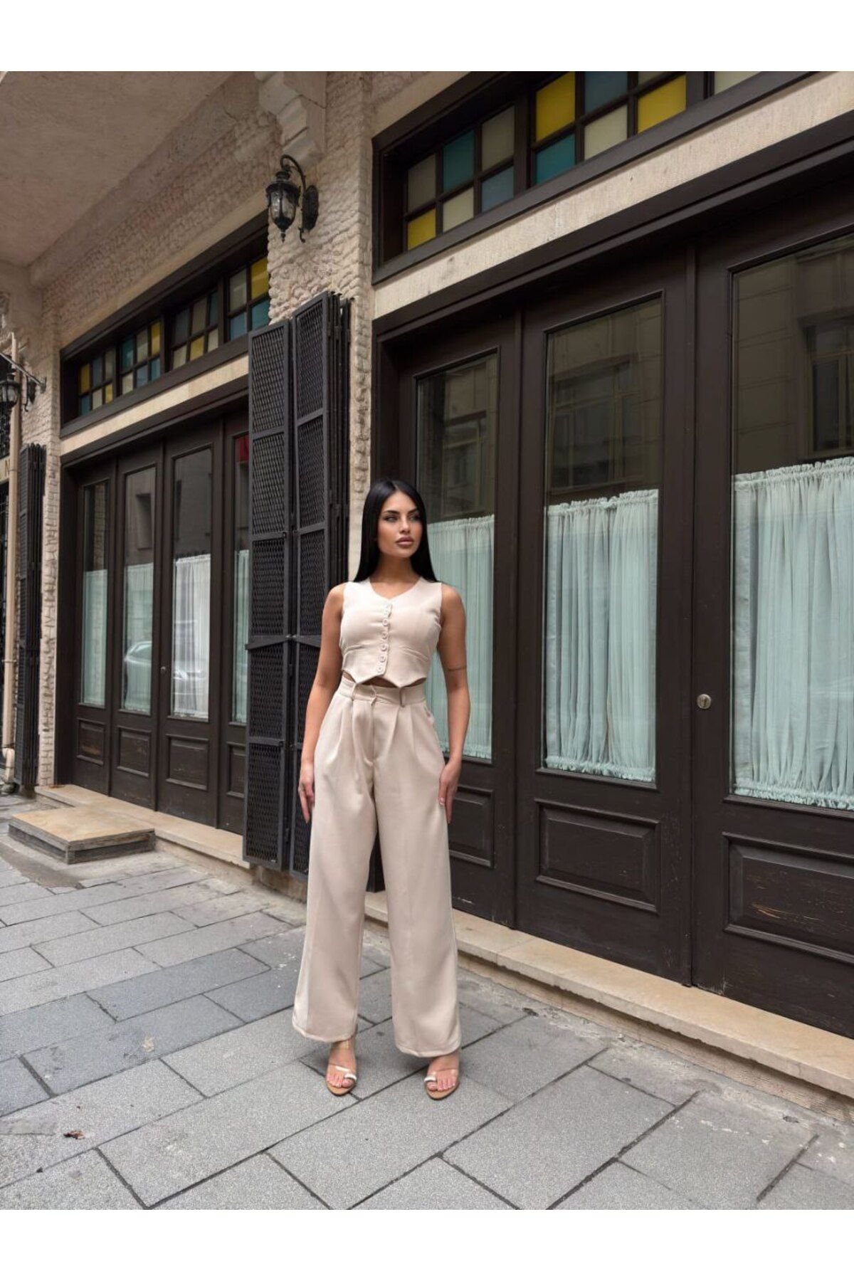 ADENLİNA Astarlı ZR Model Yelekli Takım