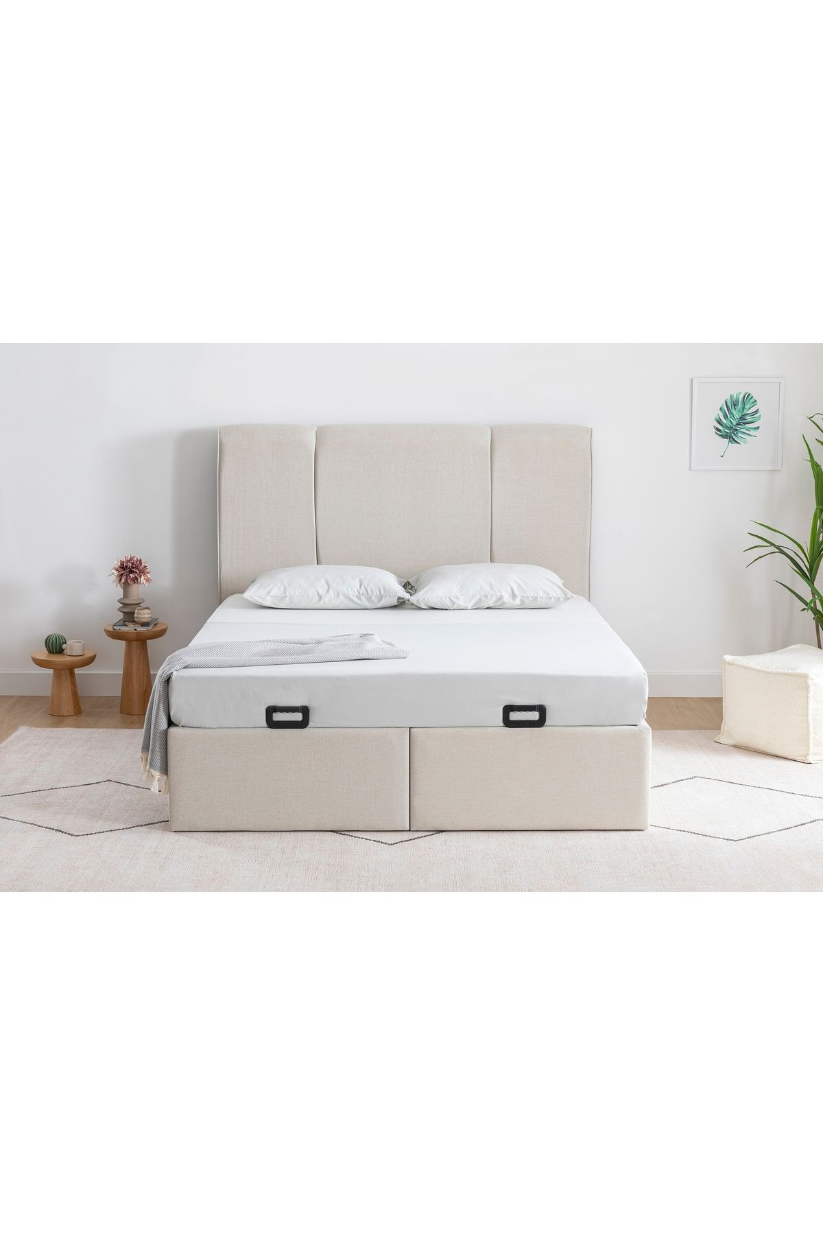 Vivense Luna Tote Baza Başlık Yatak Seti, Krem, 120X200
