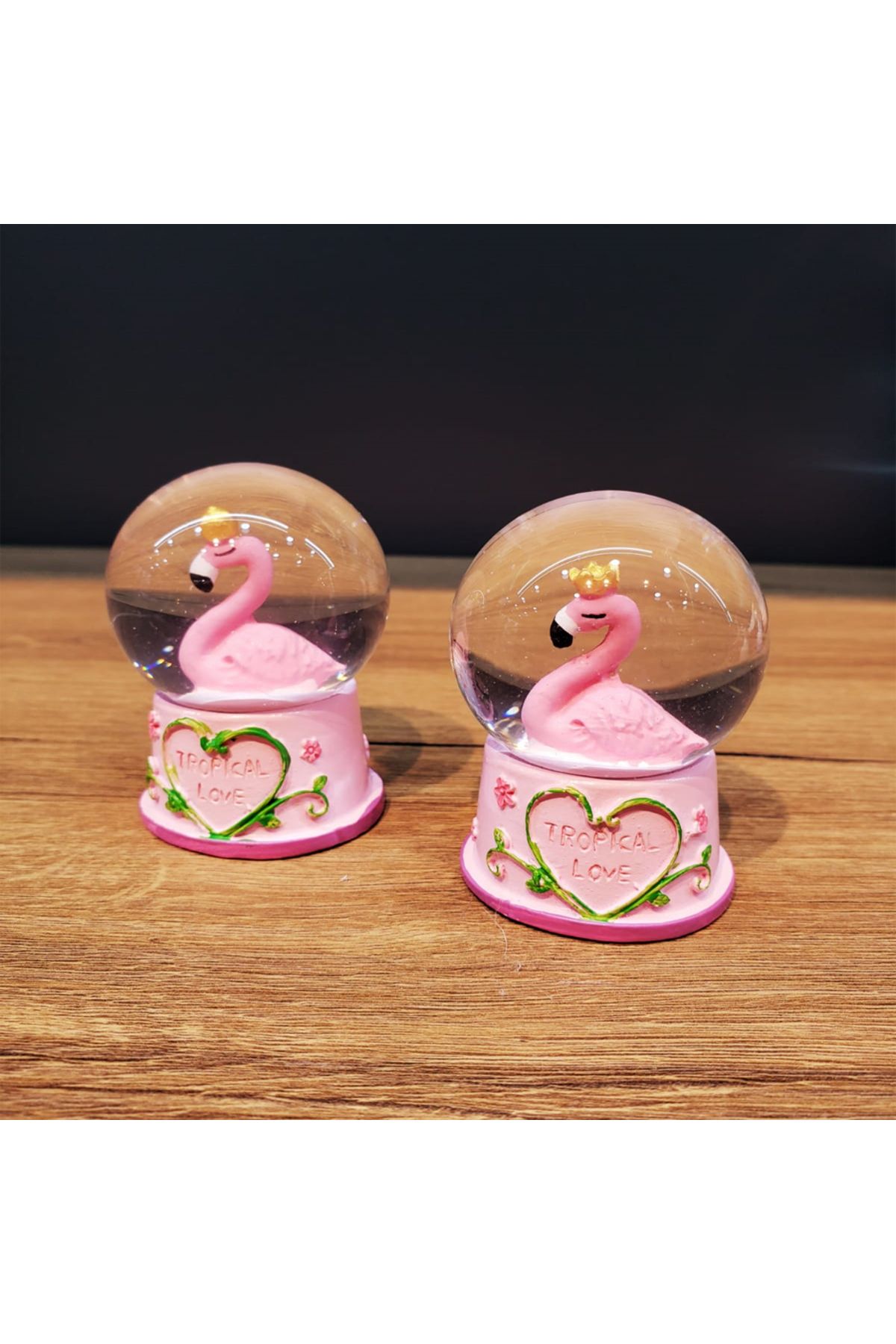 musellife Mini Işıklı Flamingo Kar Küresi