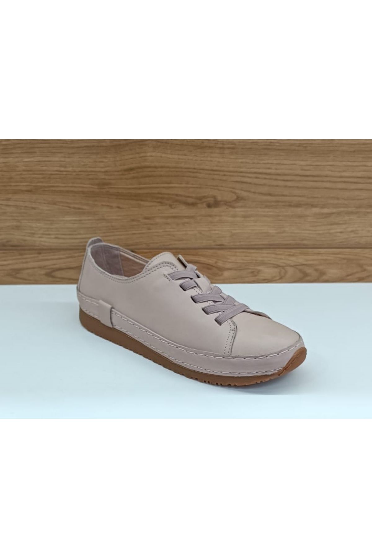 Greyder 57709 Pudra Hakiki Deri Casual Kadın Ayakkabı