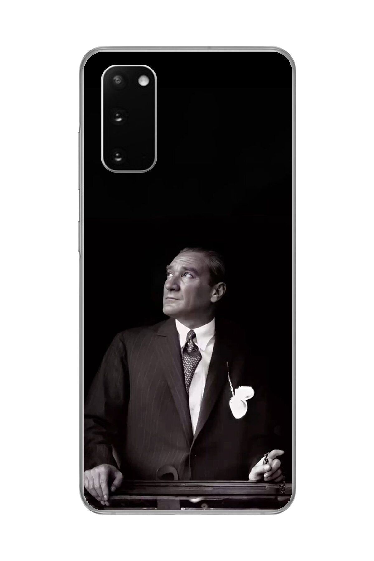 Dali Design Samsung Galaxy S20 Uyumlu Şeffaf Kılıf Atatürk 3 Tasarımlı