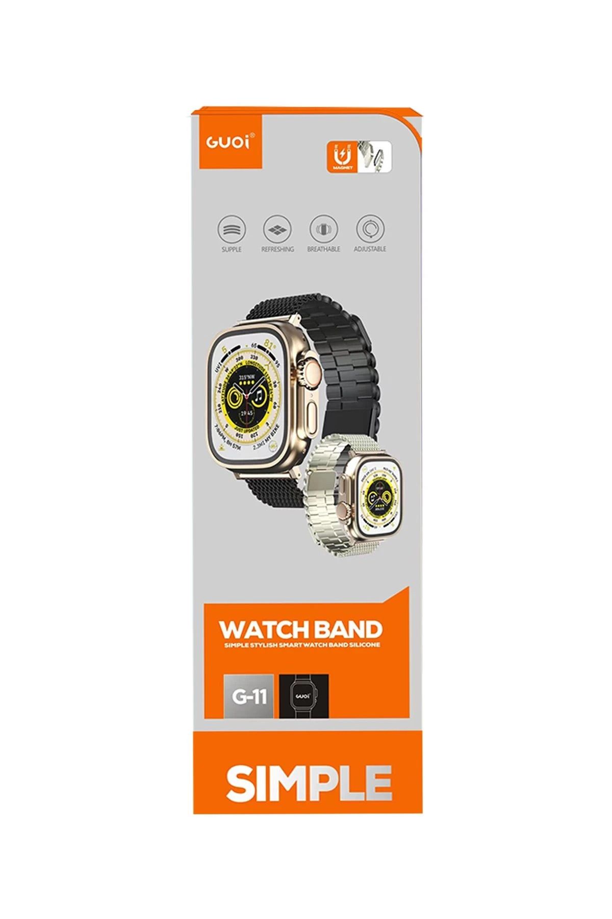 NewFace Apple Watch 42mm Ascend Metal Kordon - Gri YKTSN