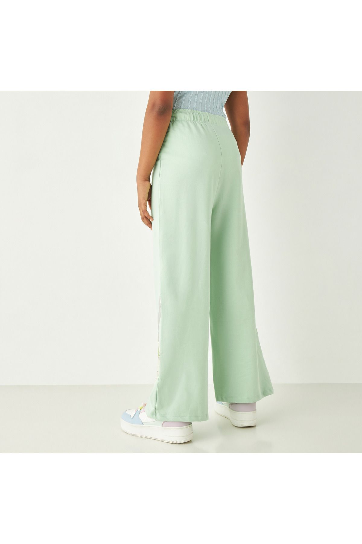 Disney-Tinker Bell Print Track Pants with Drawstring Closure 3