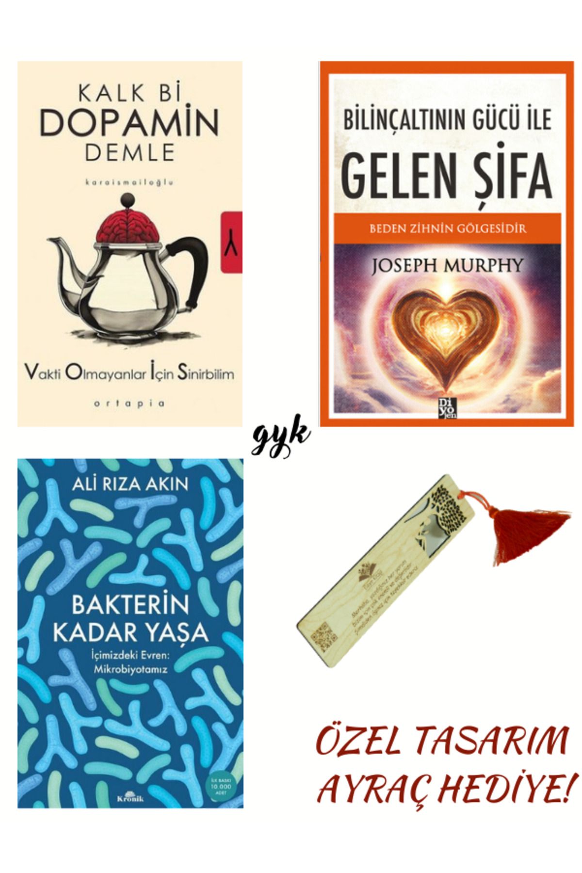 Diyojen Yayıncılık Kalk Bi Dopamin Demle-Bilinçaltının Gücü İle Gelen Şifa-Bakterin Kadar Yaşa 3'lü SET (AYRAÇLI!)