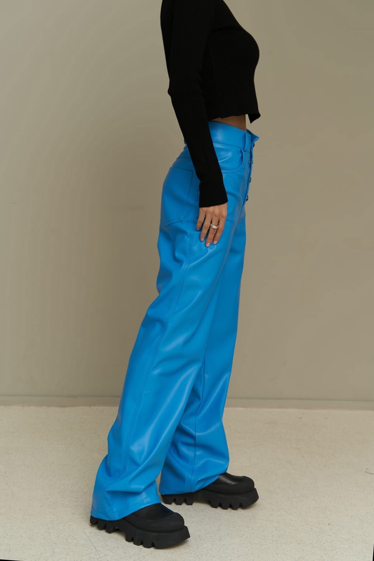 MAİ COLLECTİON-Scott Blue Lederhose 3