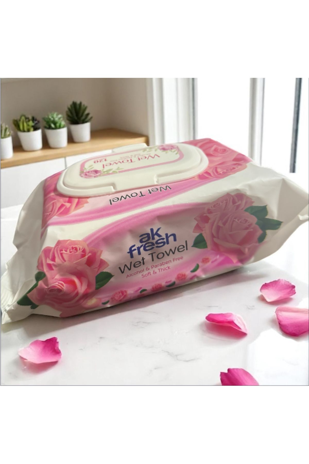 AZ AMBALAJ TEMİZLİK AK FRESH PEMBE GÜL Islak Mendil