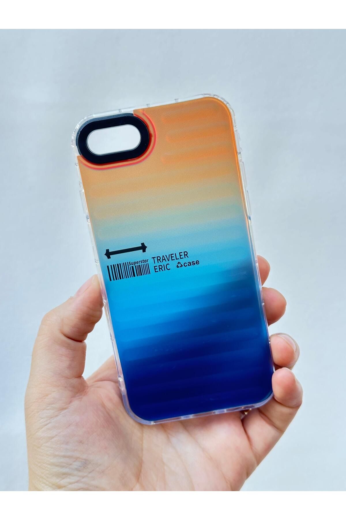 Vip Case İPHONE 7 Hologramlı Renk Değiştiren Kamera Çıkıntılı Trend Marka Tasarım Label Kılıf