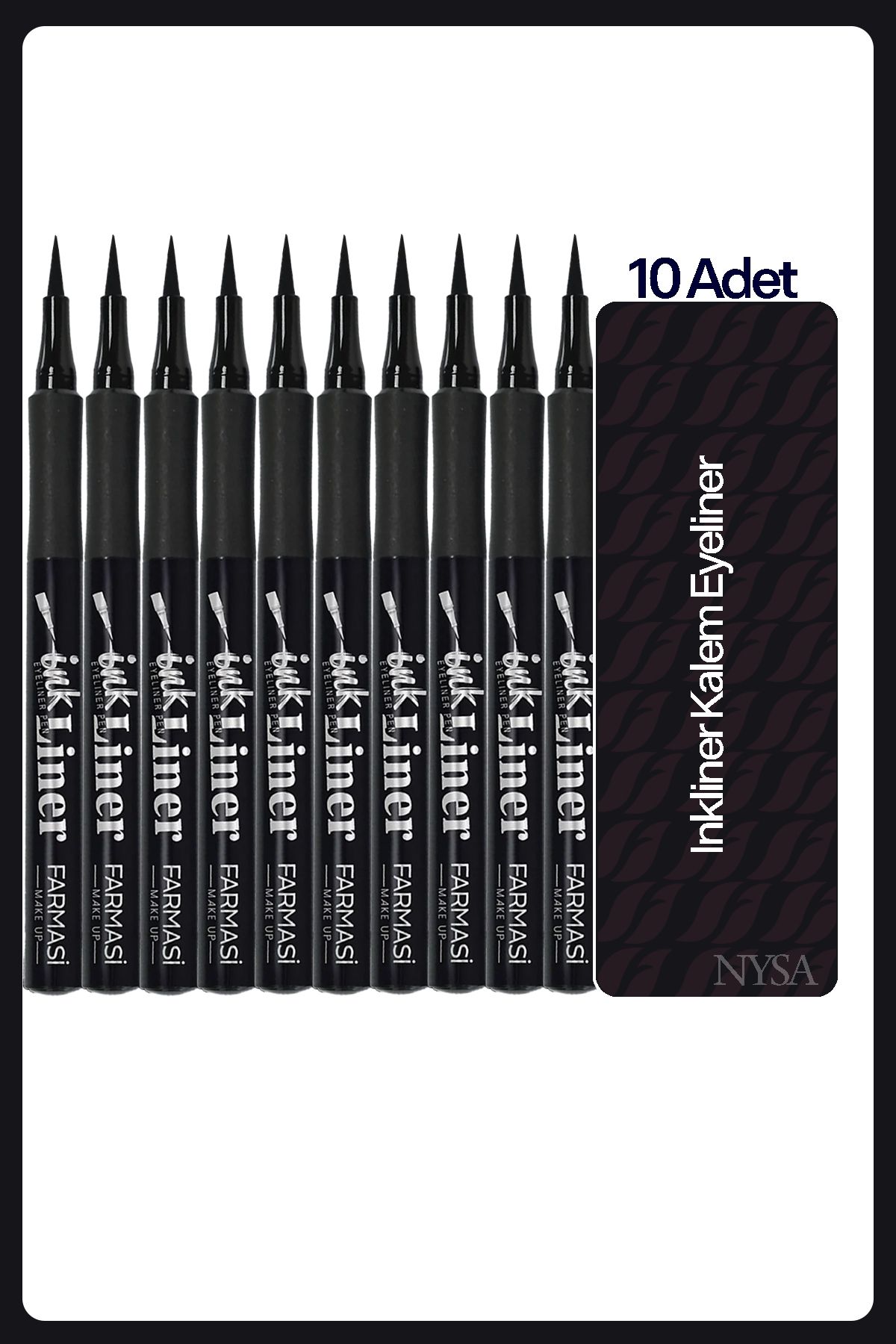 Farmasi Yoğun Siyah Eyeliner Ink Liner - 10 Adet