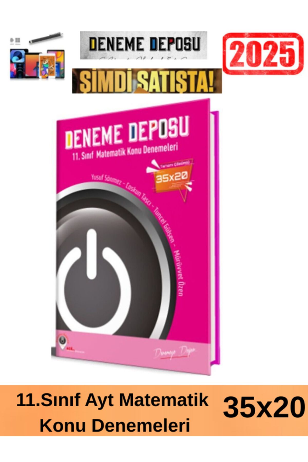Acil Yayınları Deneme Deposu Güncel 11. Sınıf Matematik 35 x 20 Konu Denemeleri+Android Kalem
