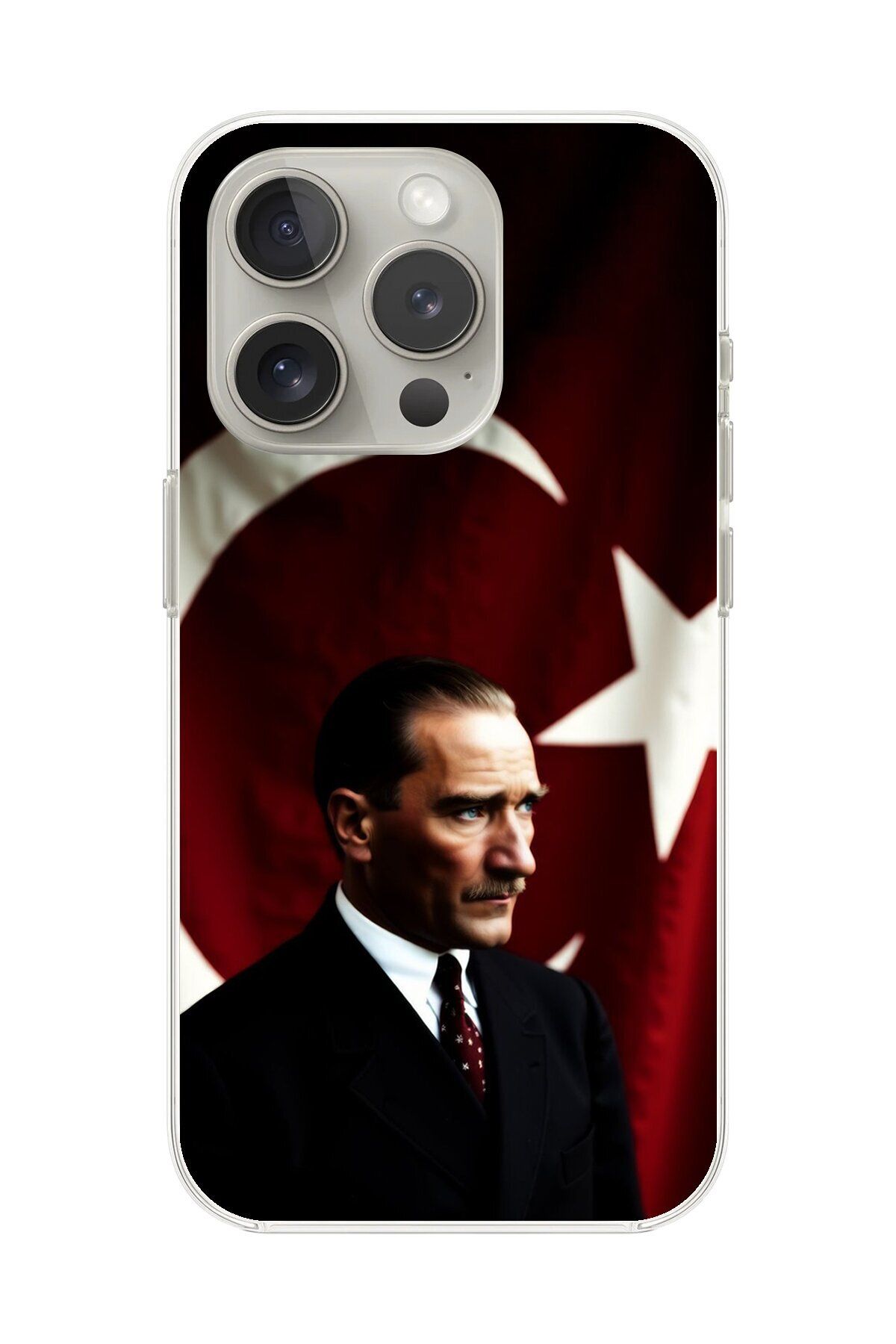Dali Design iPhone 11 Pro Uyumlu Şeffaf Kılıf Atatürk 4 Tasarımlı