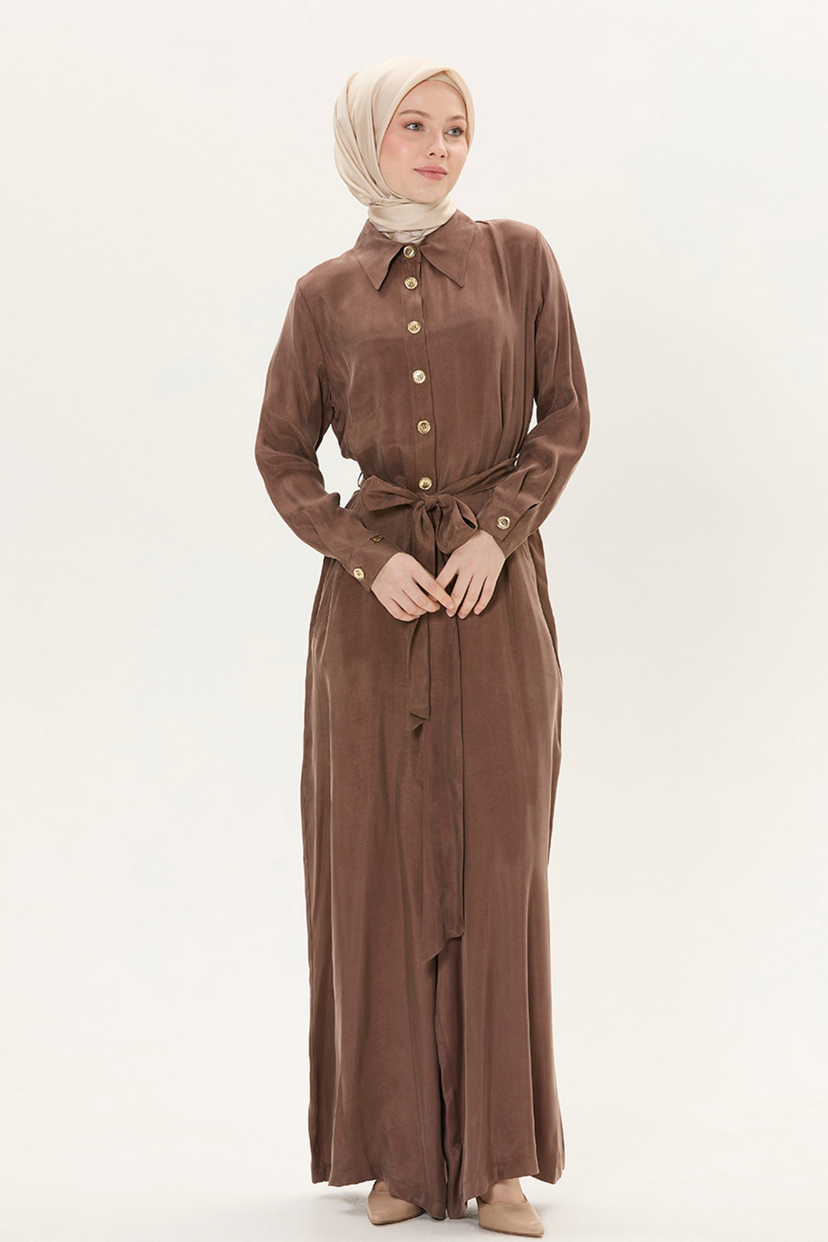 Setrms Düğmeli Kuşaklı Tulum