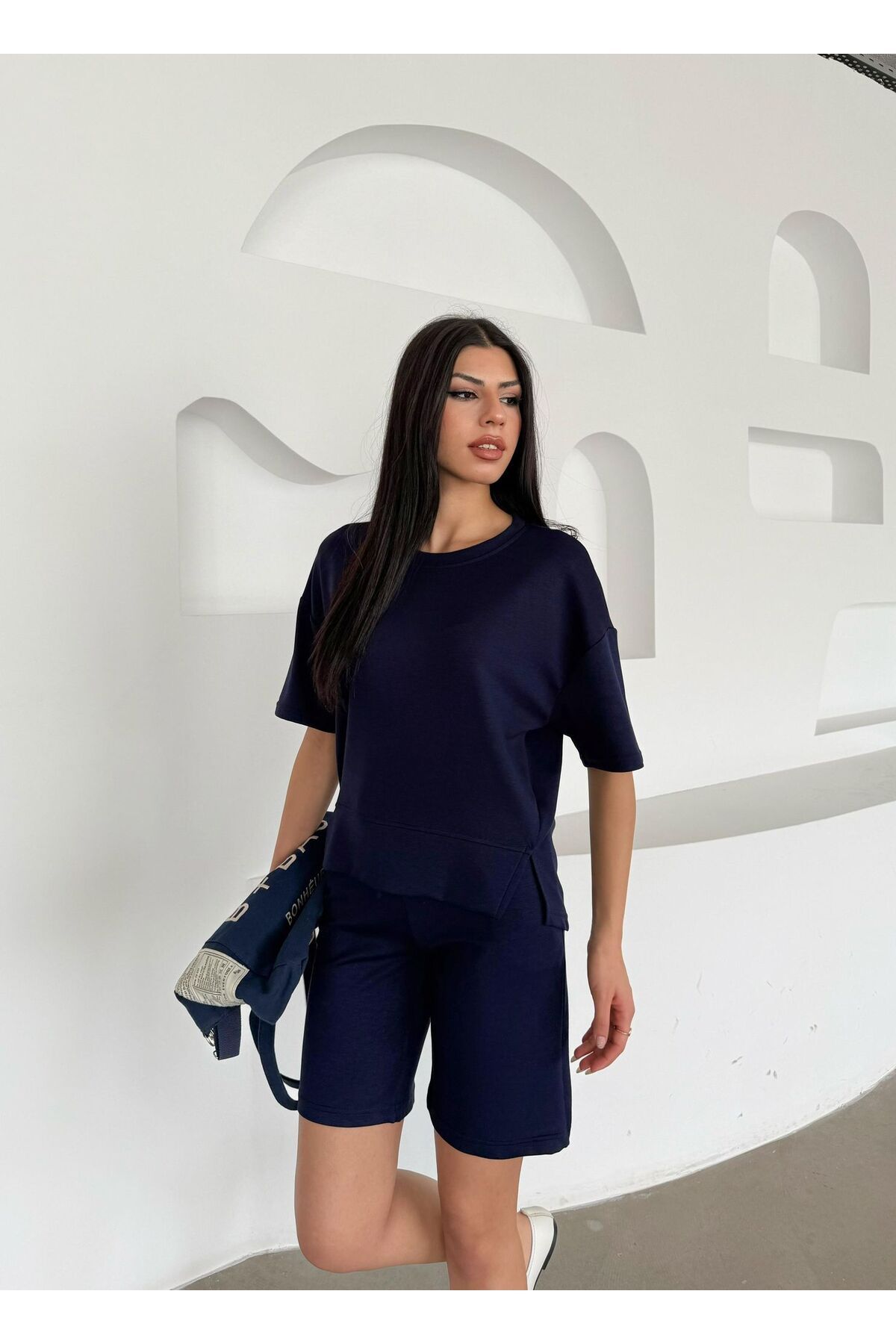 Caftano Modal Kumaş Şortlu Takım