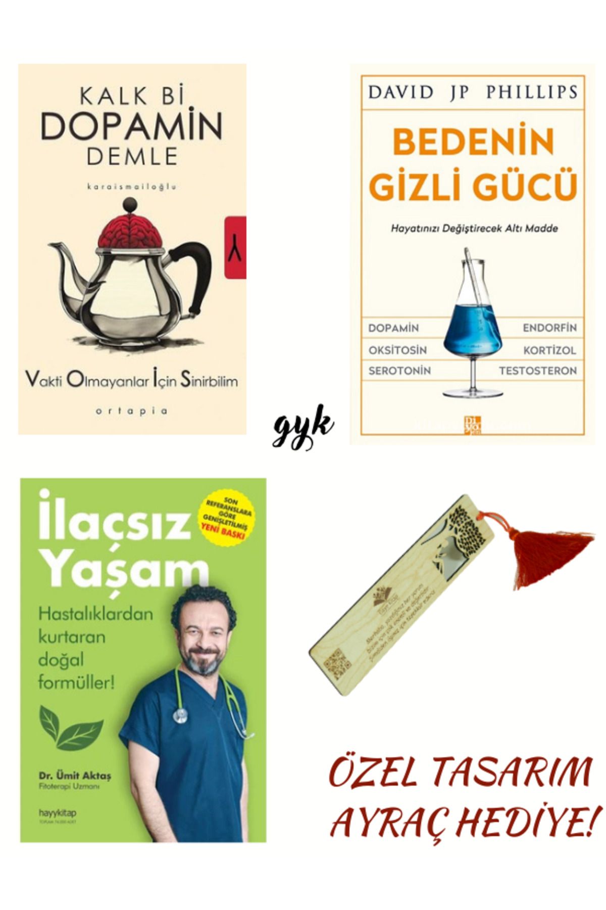 Diyojen Yayıncılık Kalk Bi Dopamin Demle-Bedenin Gizli Gücü-İlaçsız Yaşam 3'lü SET (AYRAÇ HEDİYELİ!)