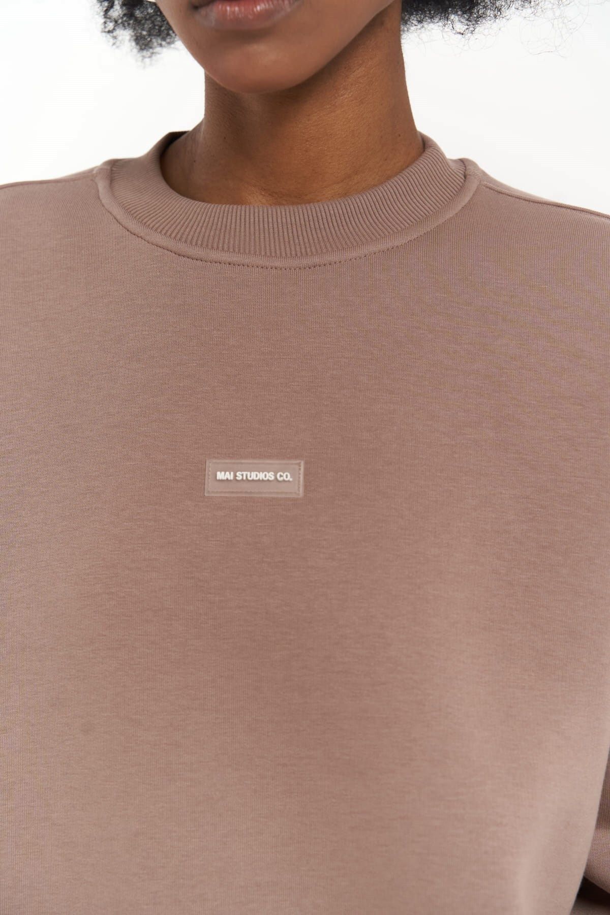 MAİ COLLECTİON-Σετ φόρμας Romana Crew Neck καφέ γκρι 5