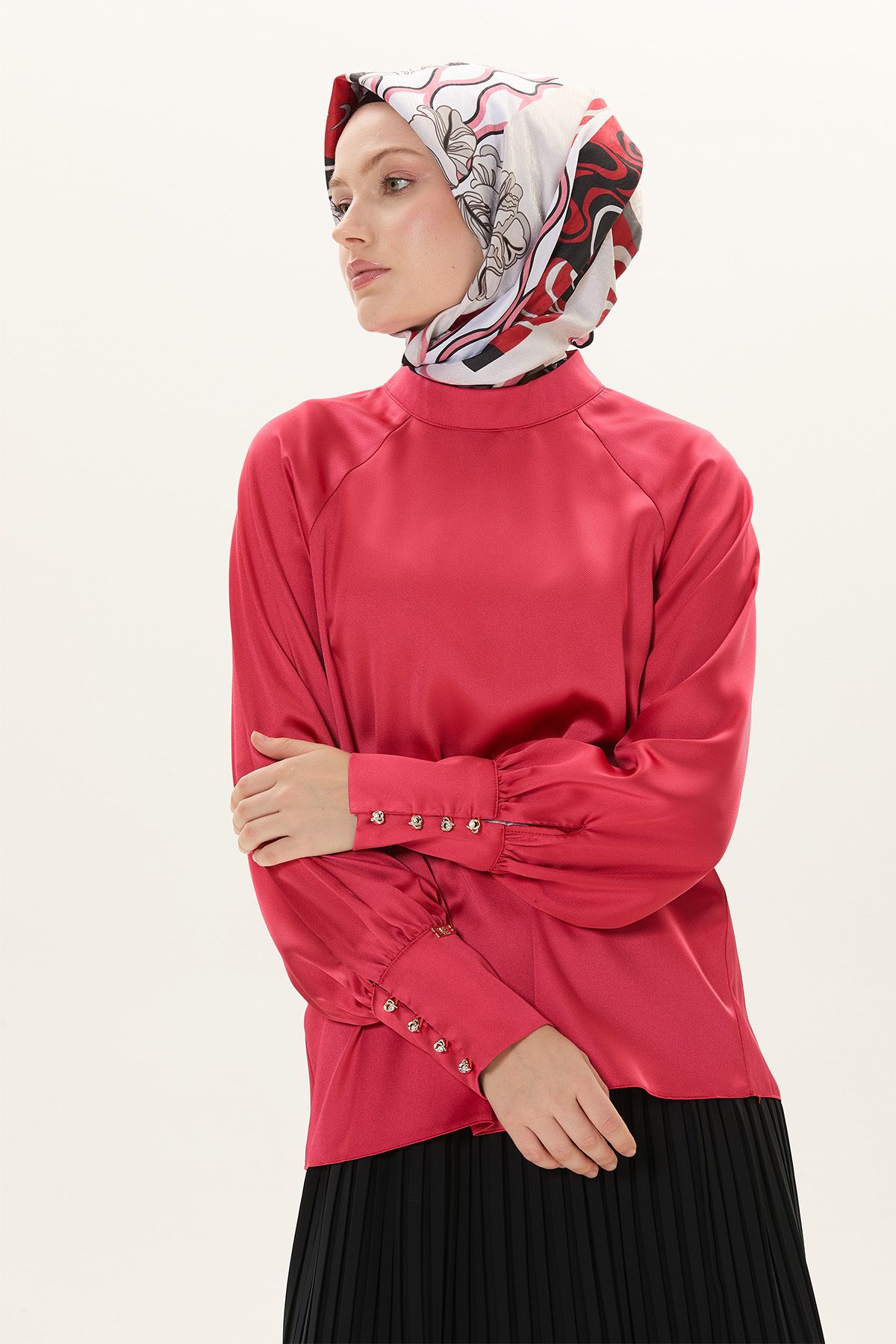 Setrms Hakim Yakalı Reglan Kol Bluz