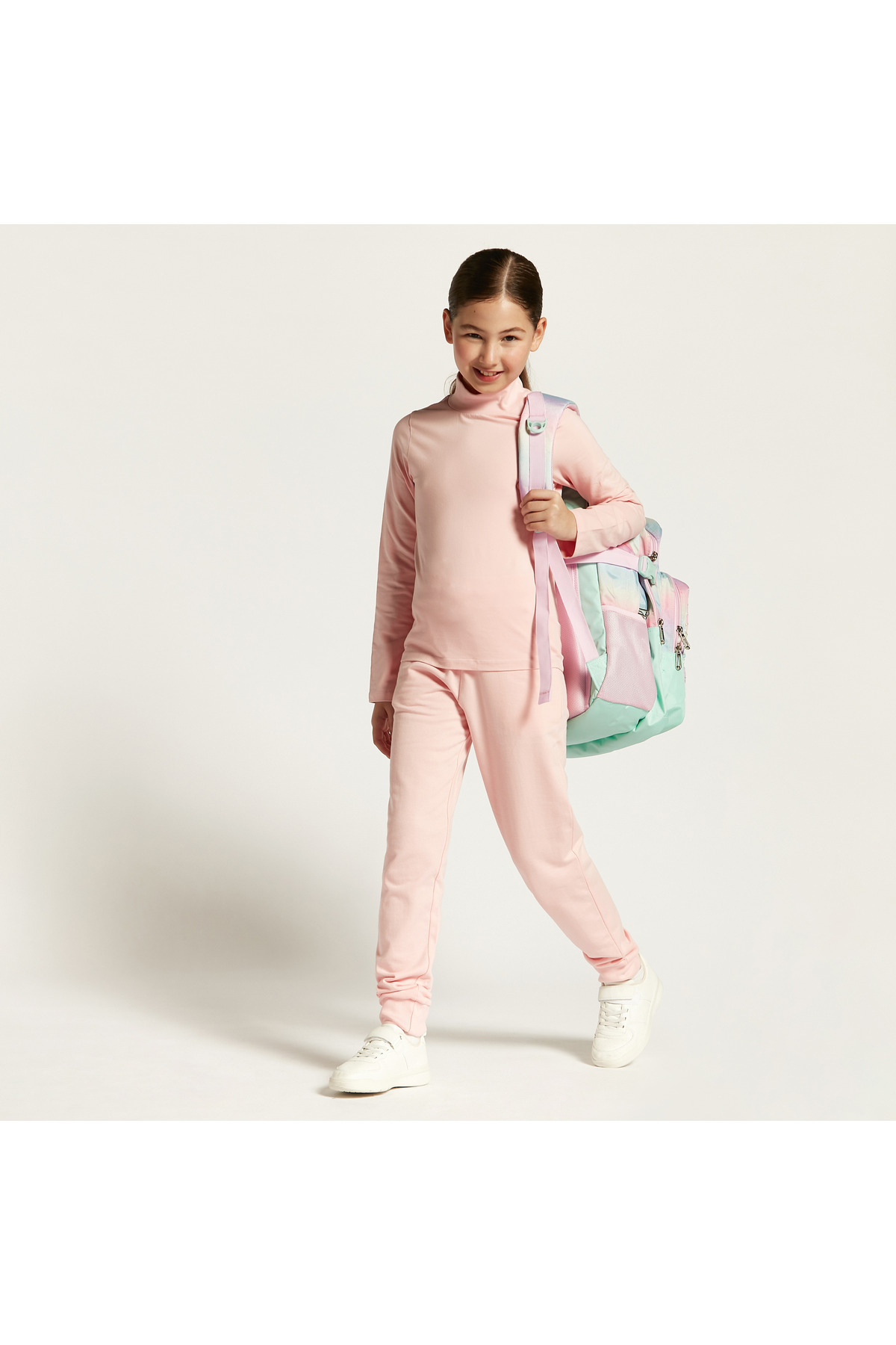 Juniors-Solid Joggers with Drawstring Closure and Pockets 1