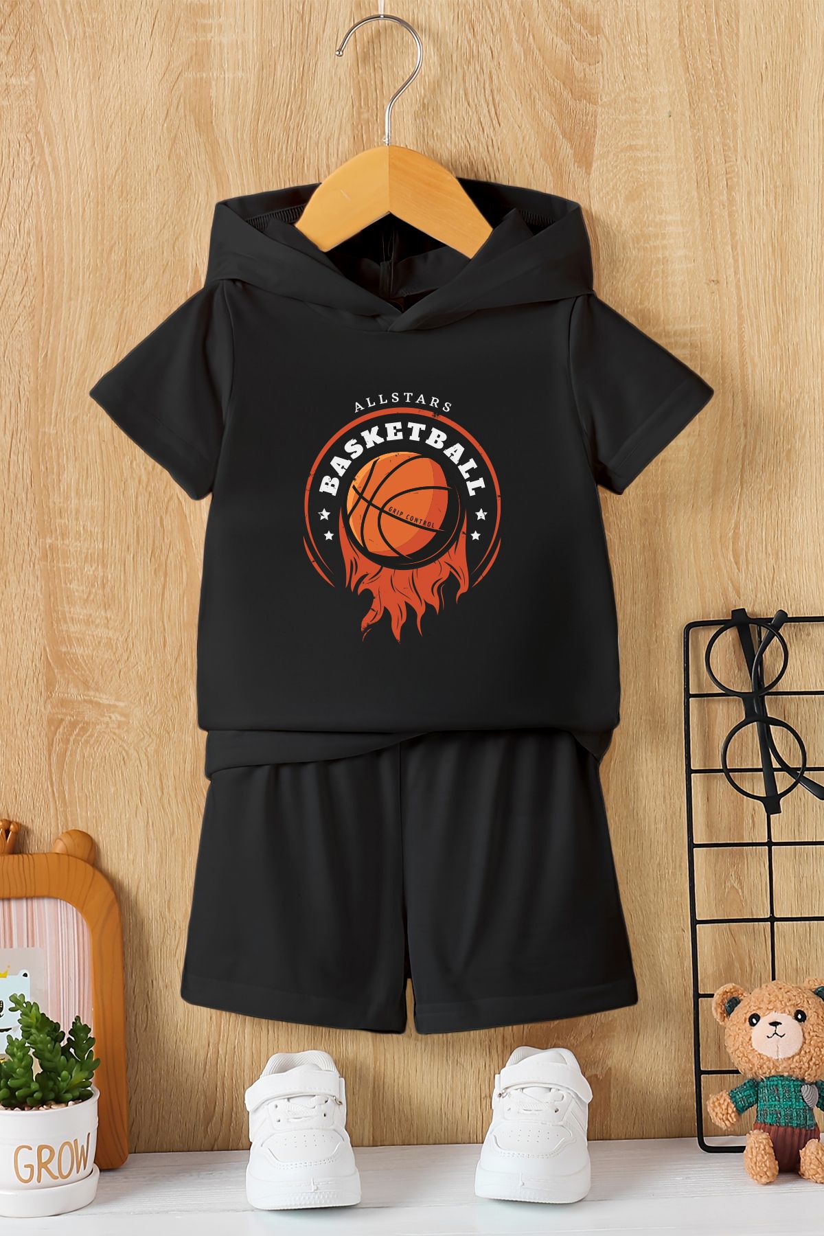 MYADA Set Pentru Copii Din 2 Piese Cu Glugă All Stars Basketball Imprimat Nou Sezon 19732 Unisex - 9–10 years
