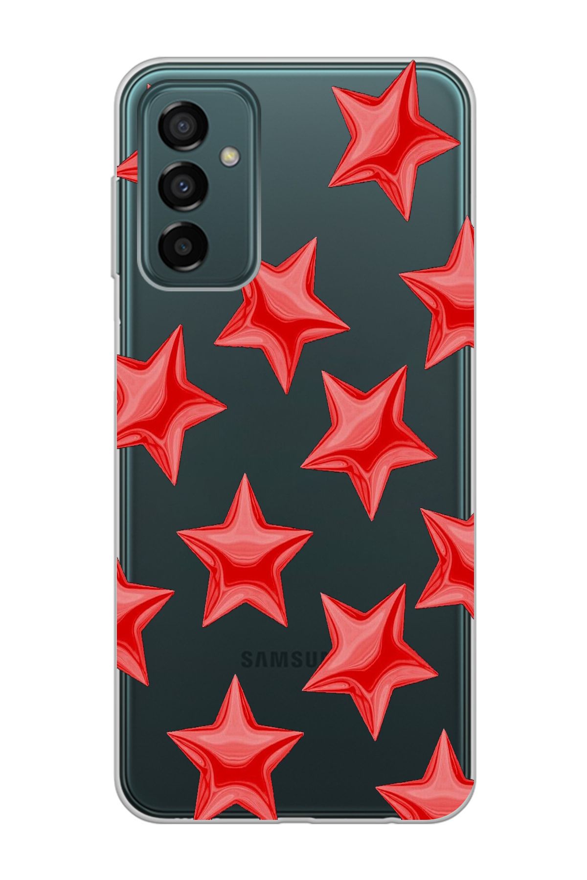 moonset Samsung Galaxy M13 / M23 Uyumlu Yıldızlar Tasarımlı Baskılı Şeffaf Telefon Kılıfı