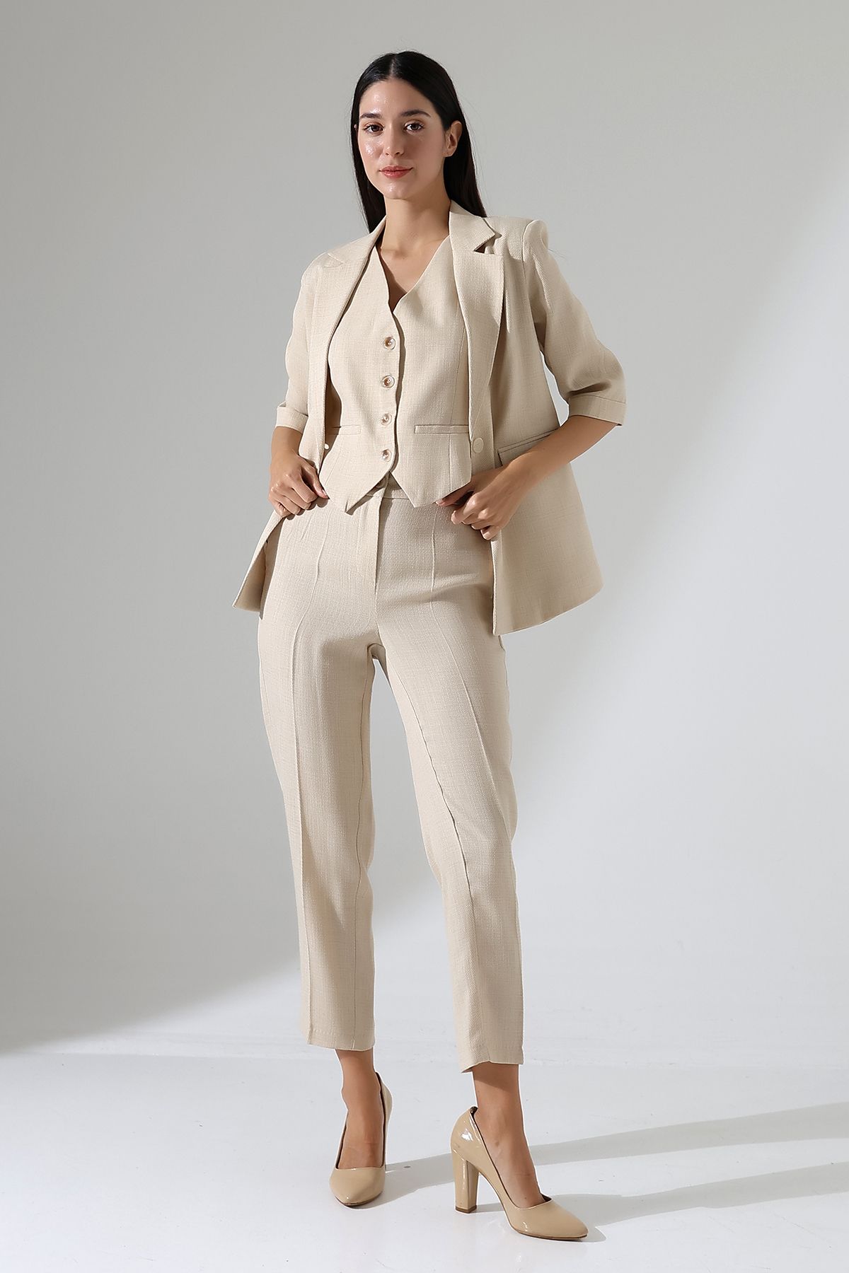 SLD SECRET Blazer Ceket & Yelek Havuç Pantolon SLD Takım