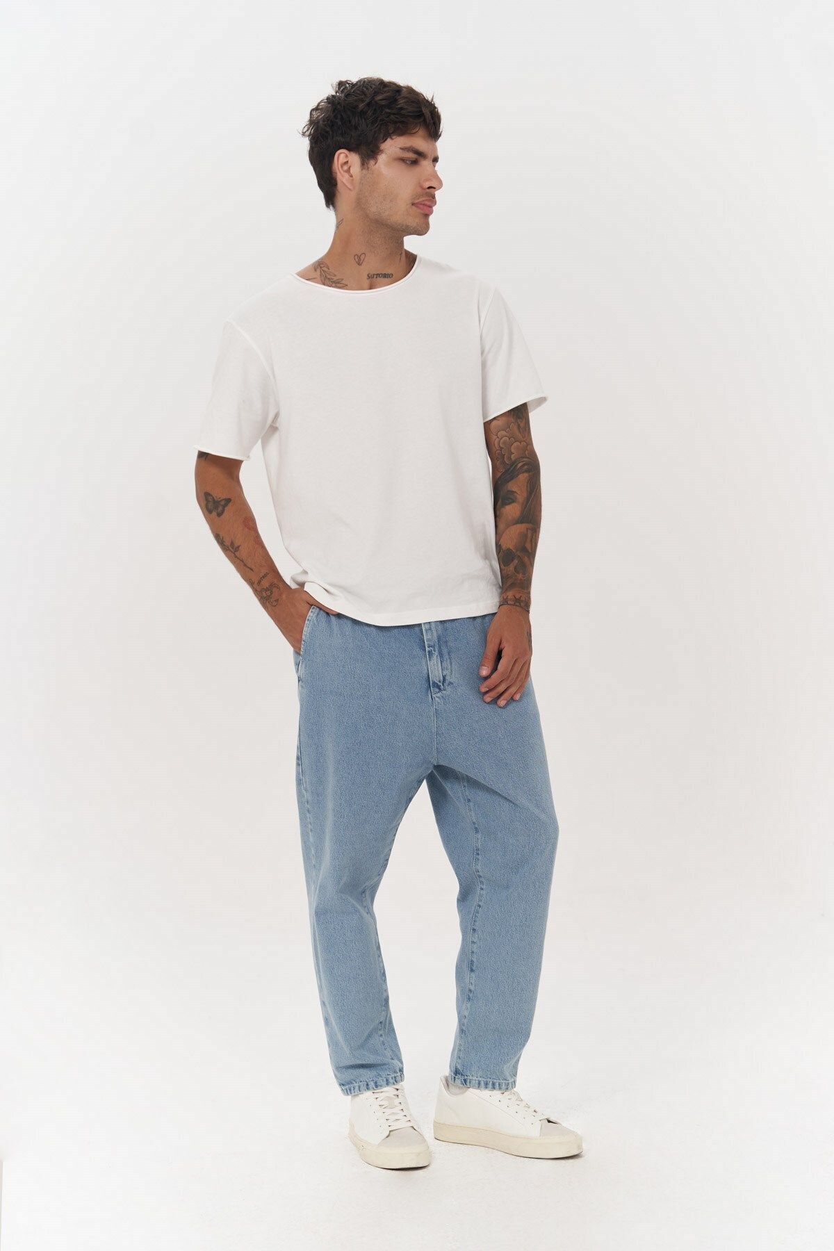 MAİ COLLECTİON Spodnie Jeansowe Męskie Tanner Ice Blue Mężczyzna - 42