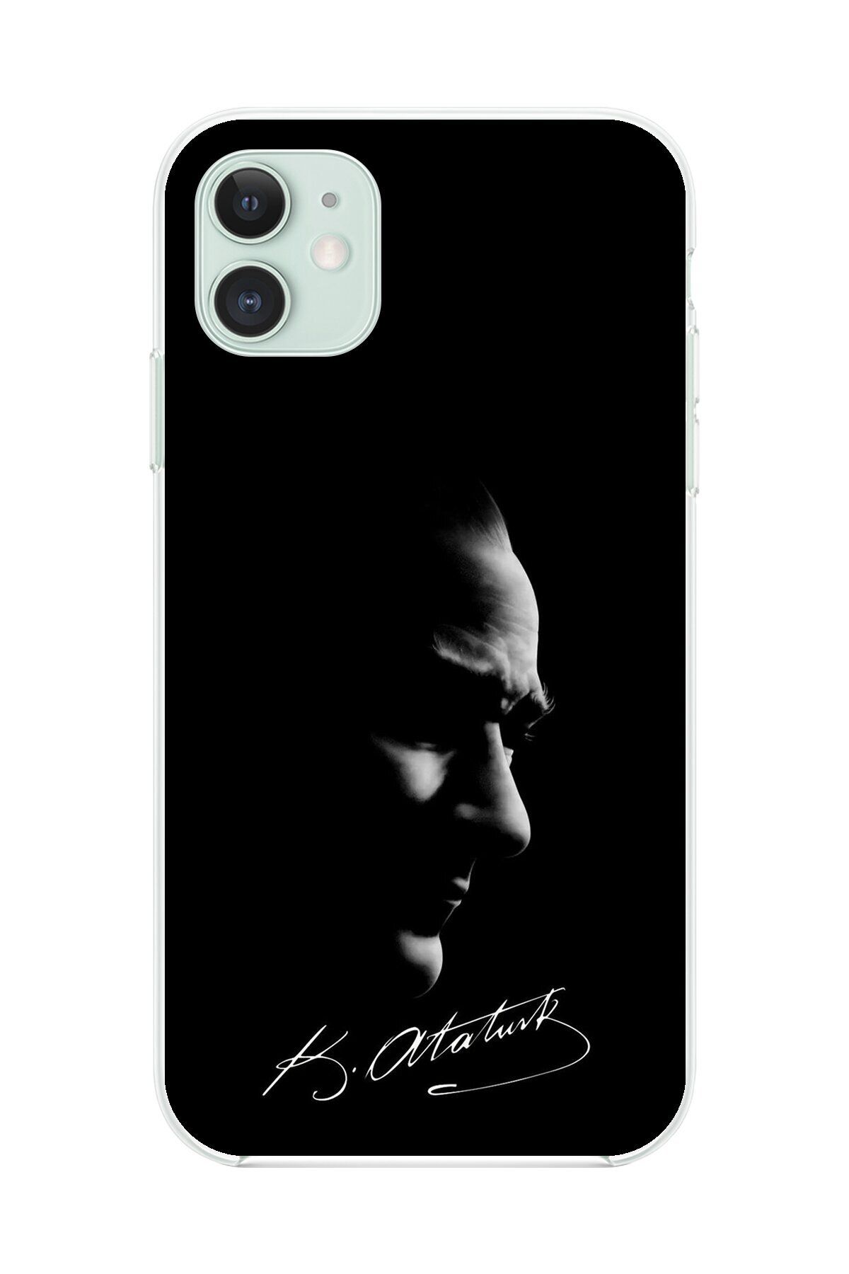 Dali Design iPhone 11 Uyumlu Şeffaf Kılıf Atatürk 1 Tasarımlı