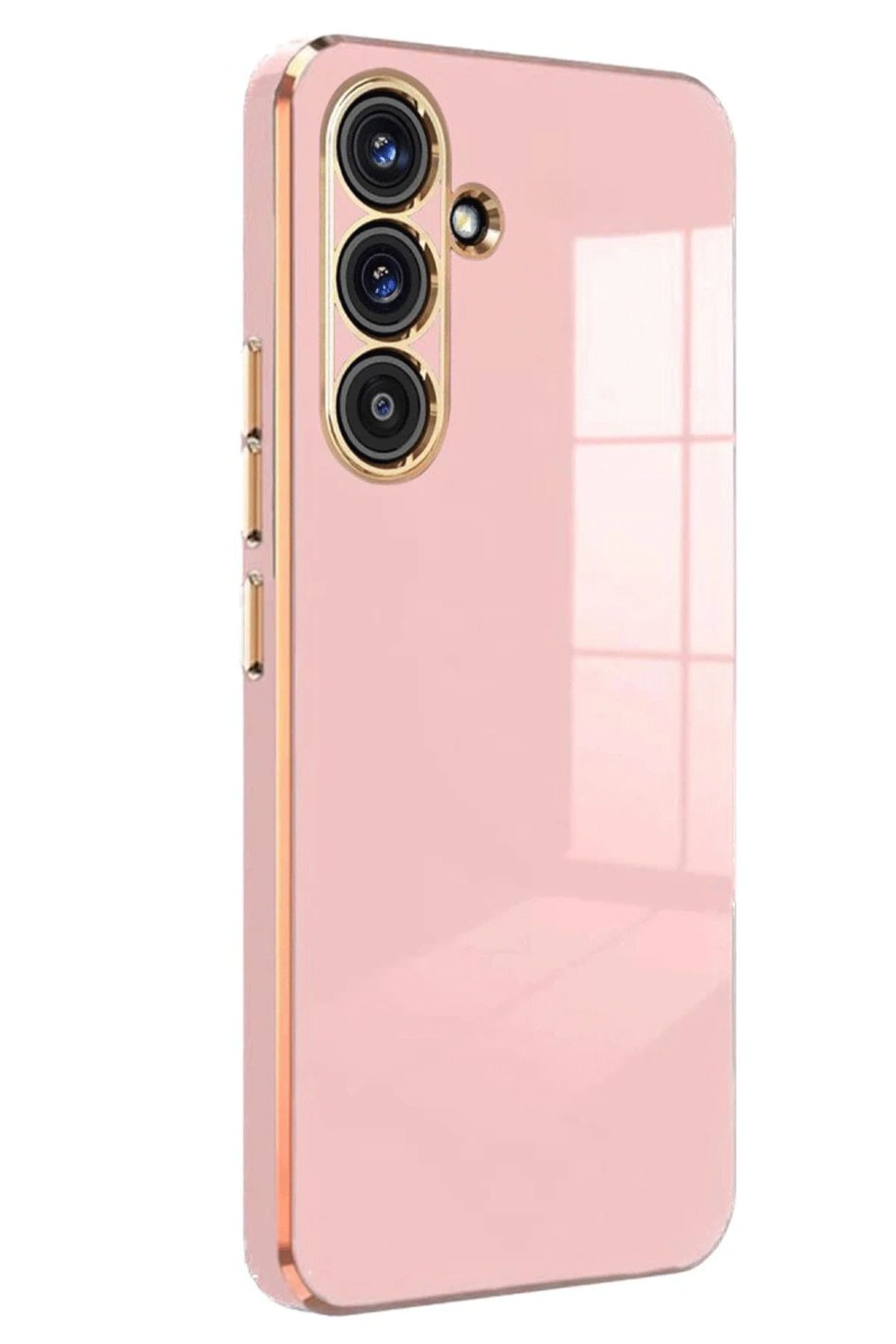 NewFace Samsung Galaxy A56 Kılıf Volet Silikon - Pembe YKTSN