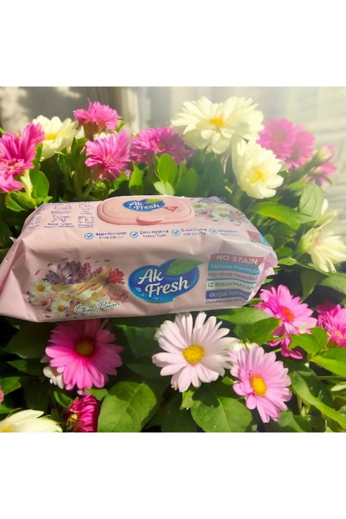 AZ AMBALAJ TEMİZLİK Ak Fresh Ilkbahar Cicekleri Kokulu Islak Mendil
