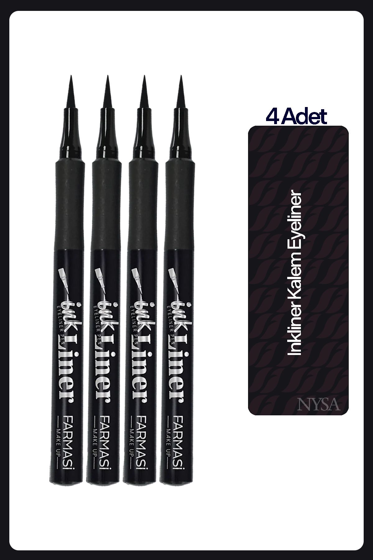 Farmasi Yoğun Siyah Eyeliner Ink Liner - 4 Adet
