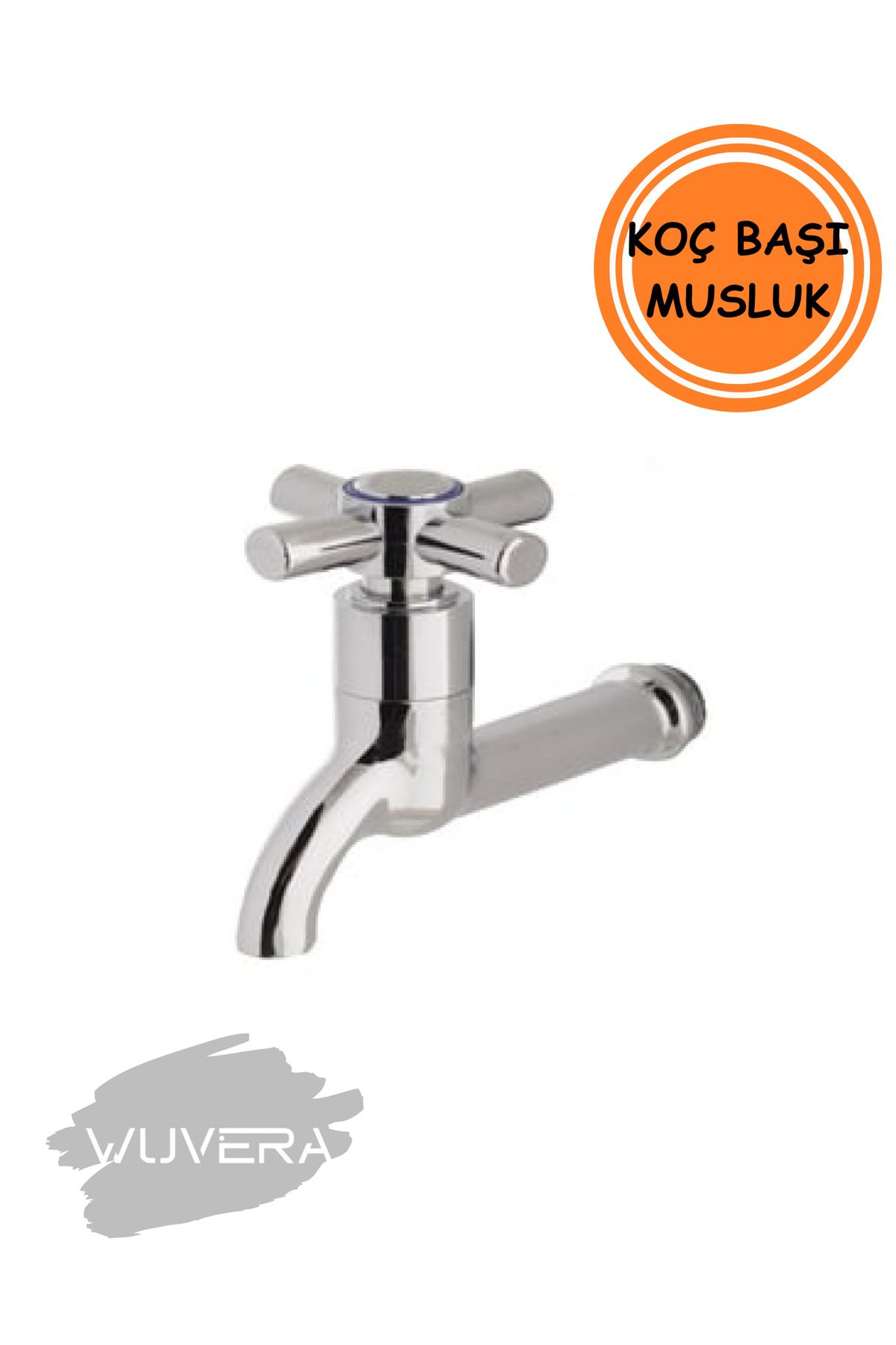 WUVERA TSE Belgeli Koç Başı Aç/Kapa Musluk – 1/2” Dişli Duvar Bağlantılı Pirinç Gövde